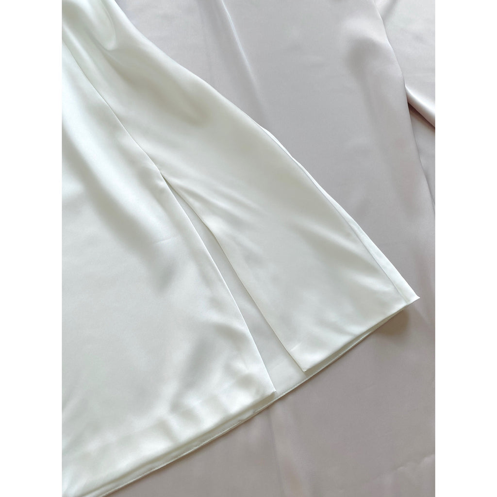White Satin Slip Dress, Bridal Nightdress, Bridesmaid Gift, Honeymoon Sleepwear MERCY Dress