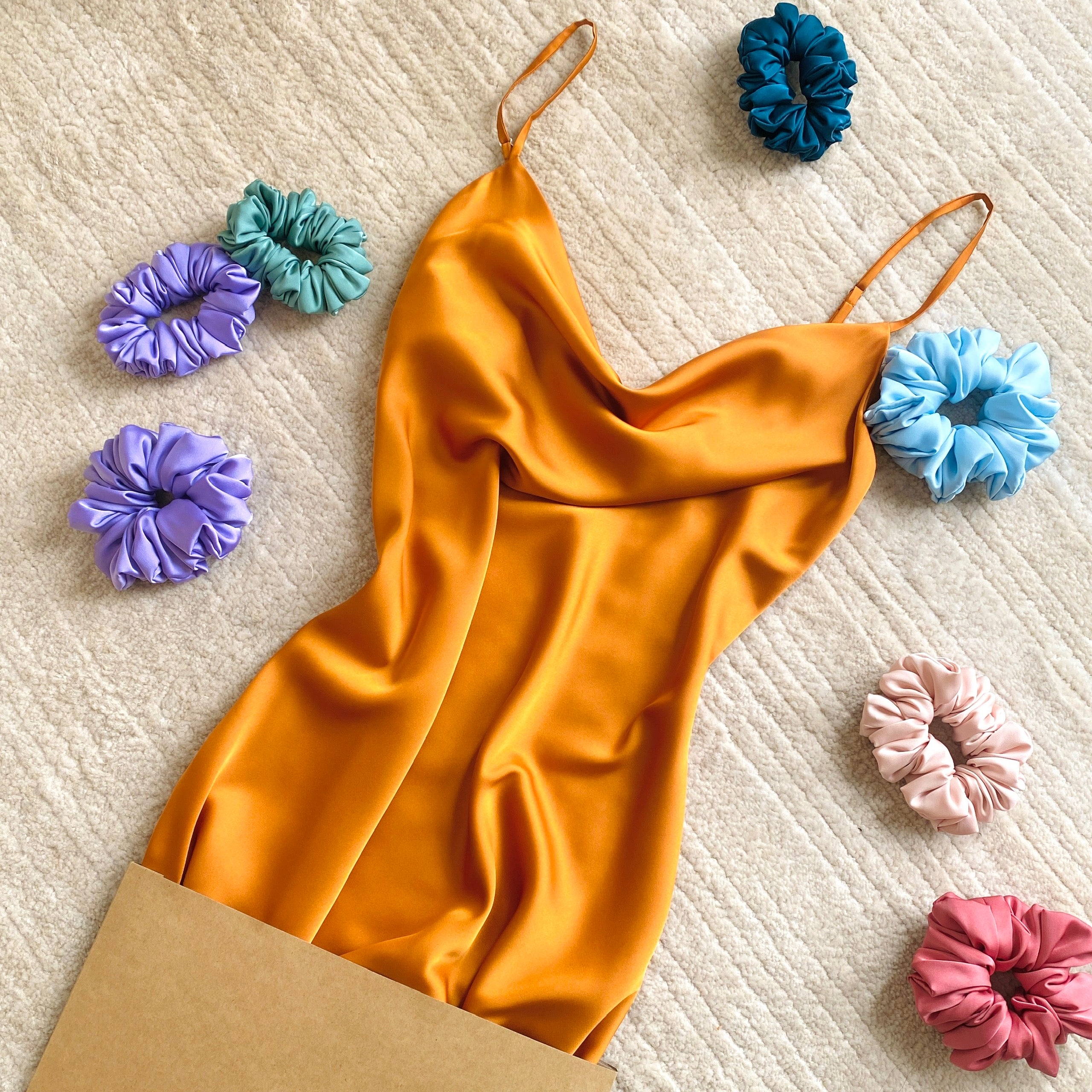 Cowl Neck Slip Dress Silky Sleepwear Cami Nightgown for Women | Mini Mirabel