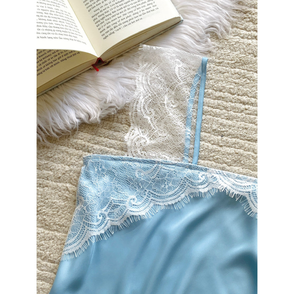 Kristal Long Pants Satin Camisole, Cute Women's Loungewear Pajama Set