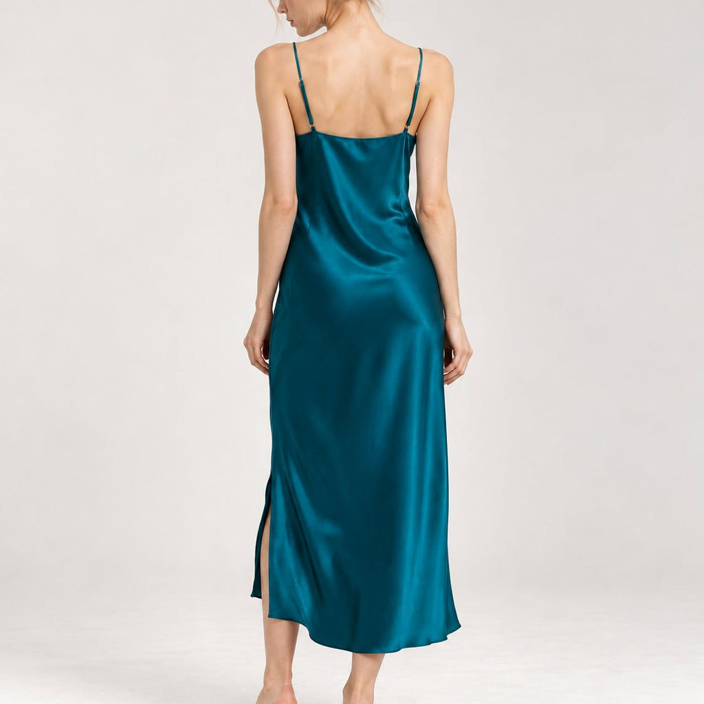 MILAN Satin Cowl Neck Maxi Dress – Elegant Evening Wear, Romantic Gift for Her