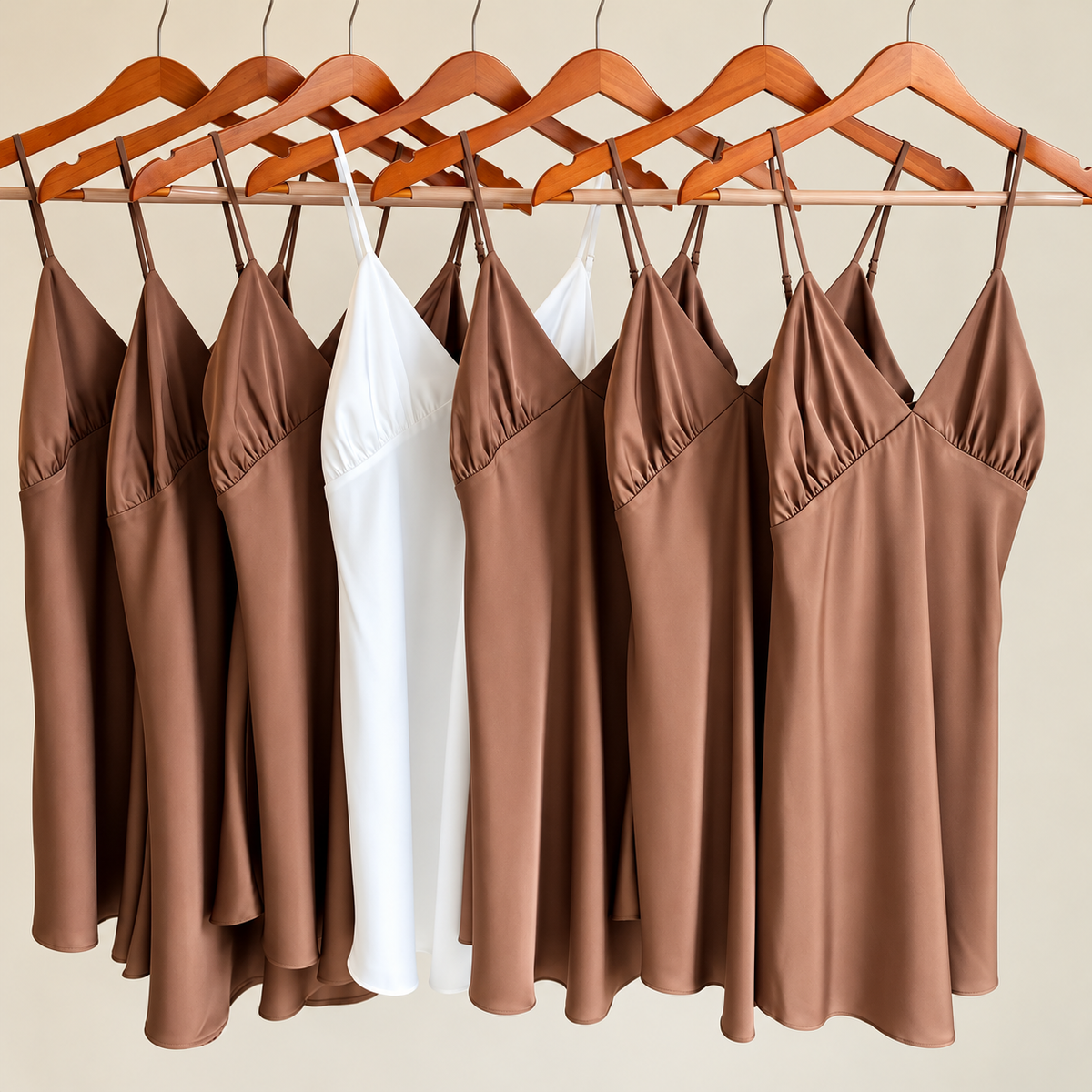 CUP1 Satin Mini Slip Dress, Silky Nightgown, Romantic Sleepwear, Holiday Gift for Her, Handmade