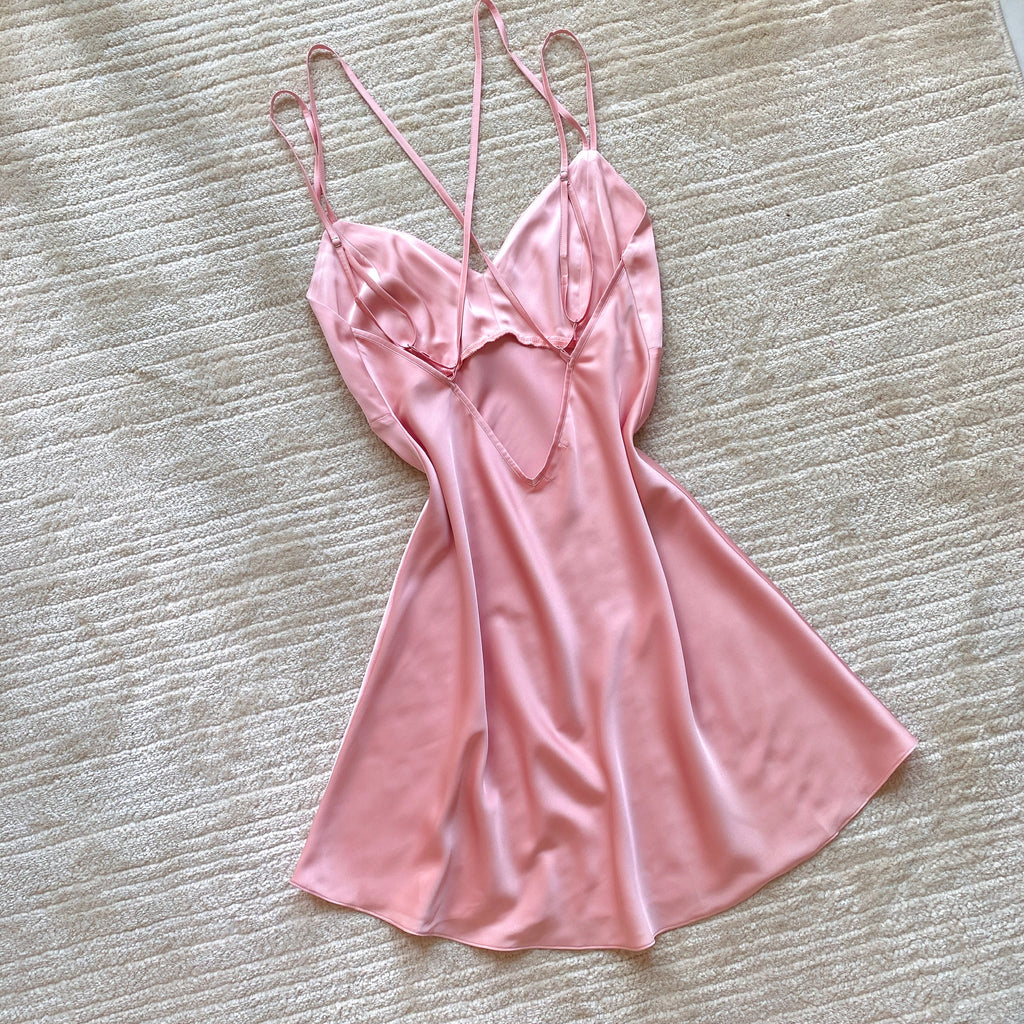 Silky Satin Backless Slip Dress – Open Back Cami Nightgown | CUP2