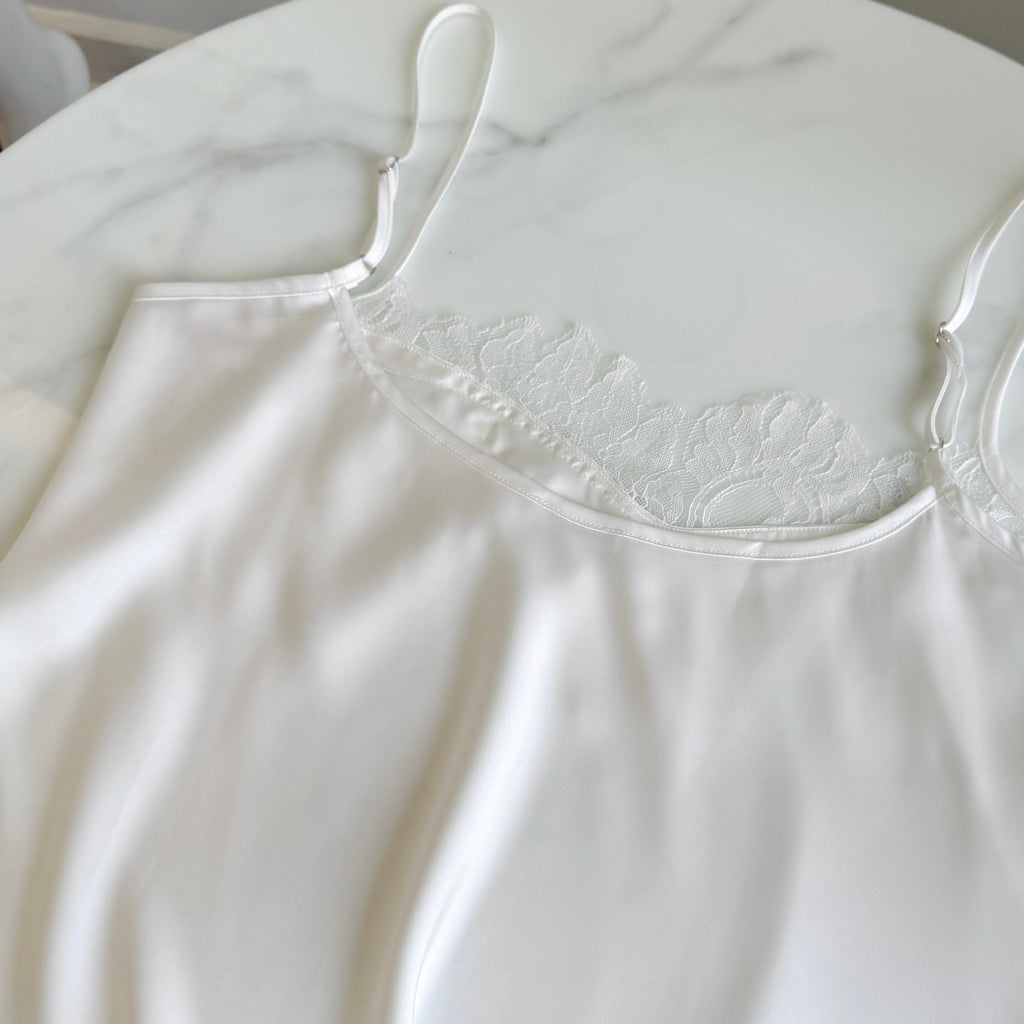 Lace Satin Camisole Set – Bridal Lace Sleepwear, Bridesmaid Gift, Poise