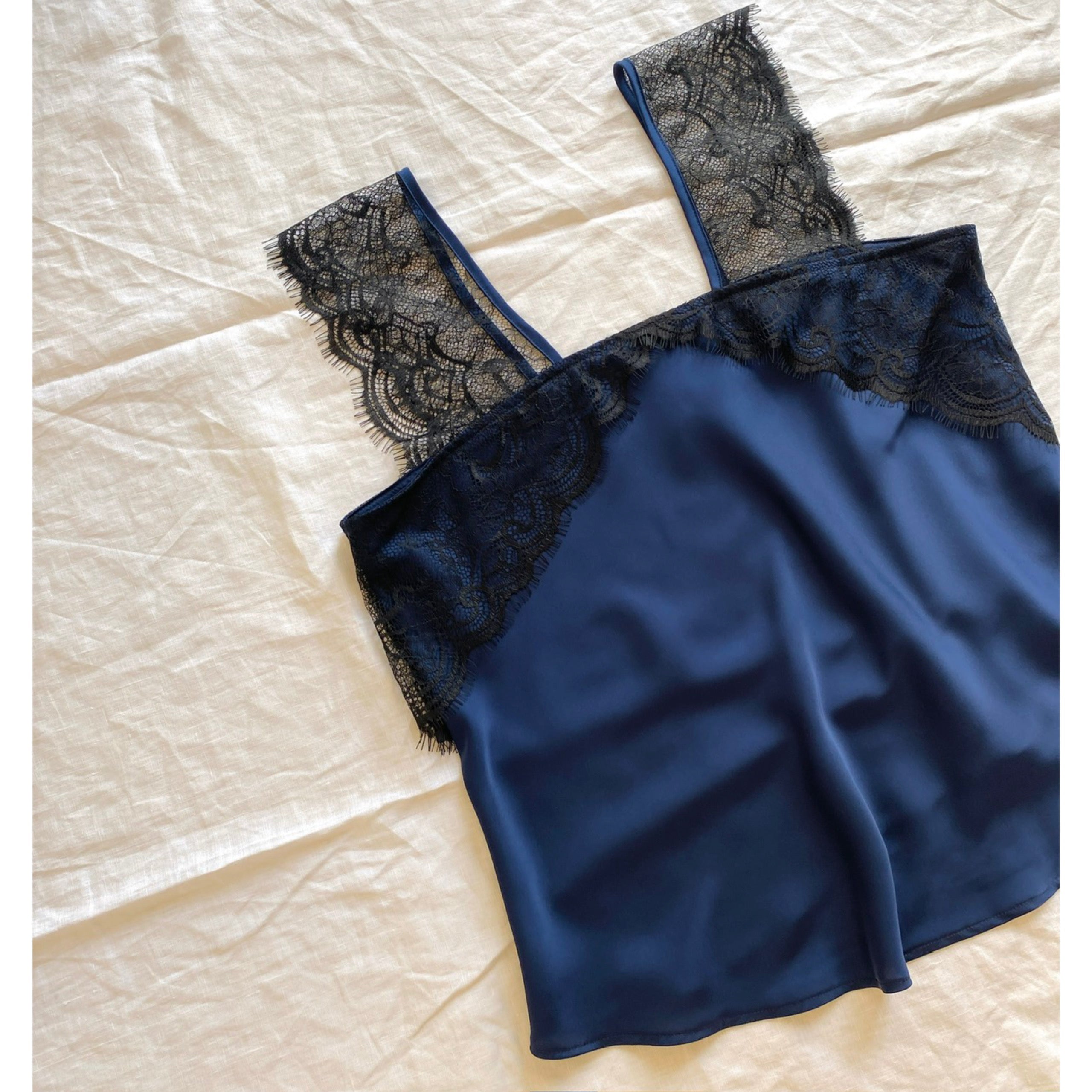 Satin Cami Set Women Bridal Sleepwear Cute Loungewear Pajama KRISTAL