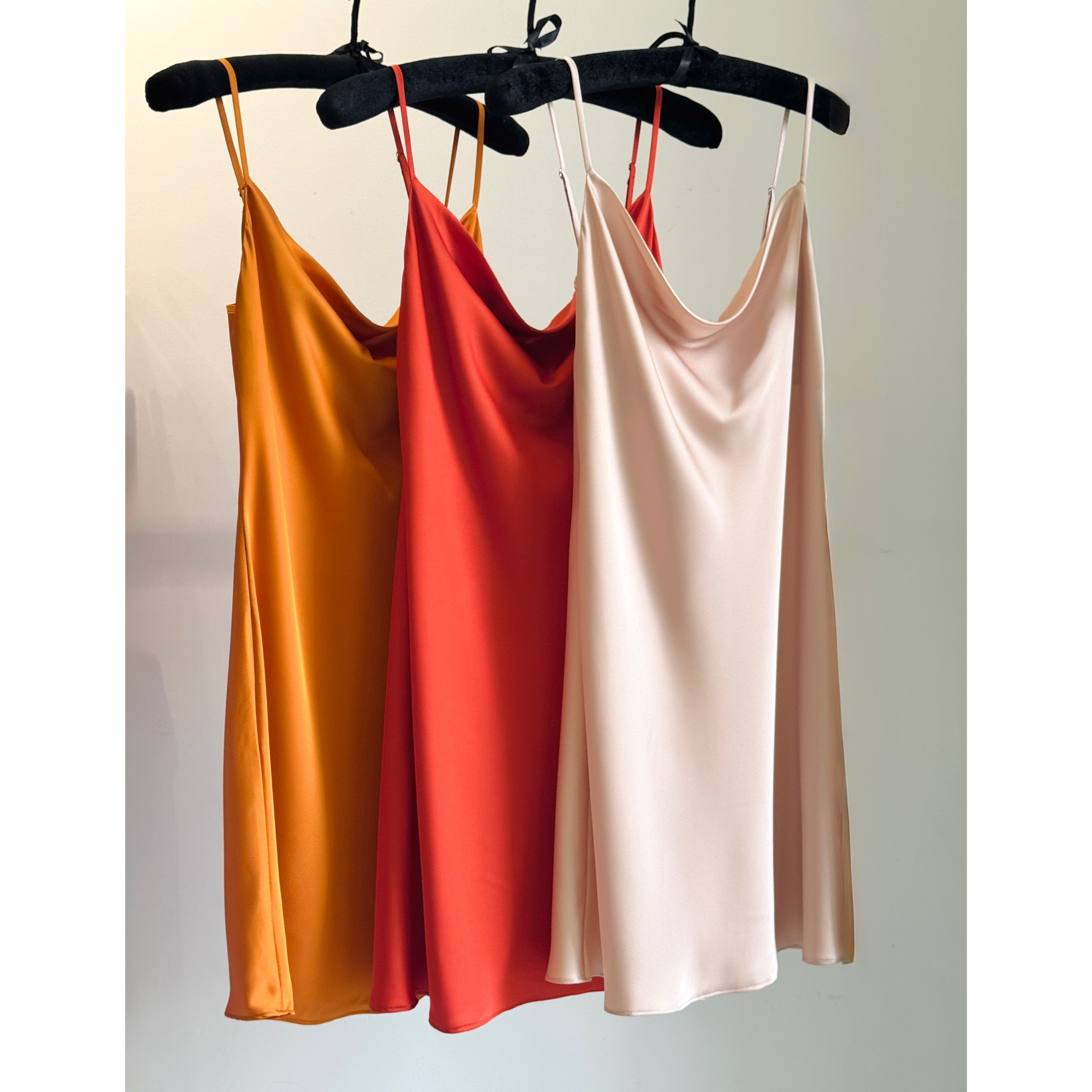 Cowl Neck Slip Dress Silky Sleepwear Cami Nightgown for Women | Mini Mirabel