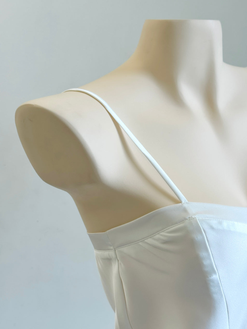 White Satin Slip Dress, Bridal Nightdress, Bridesmaid Gift, Honeymoon Sleepwear MERCY Dress
