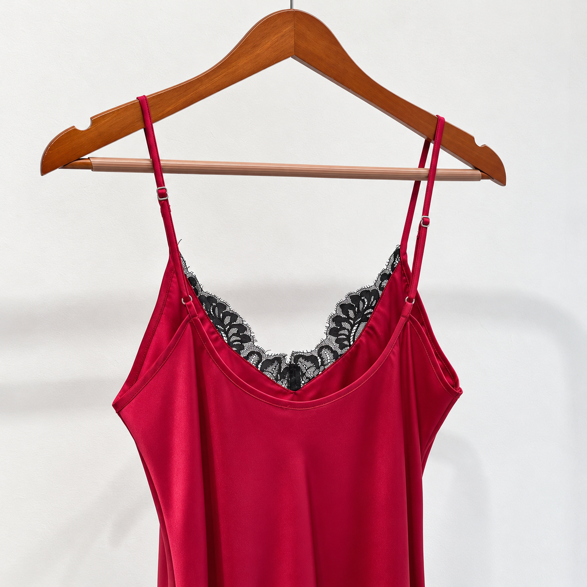 Delphine Satin Lace Mini Nightgown – Romantic Sleepwear & Gift for Her