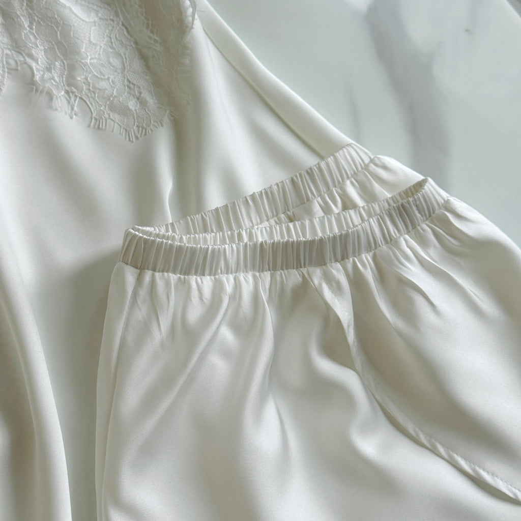 Lace Satin Camisole Set – Bridal Lace Sleepwear, Bridesmaid Gift, Poise