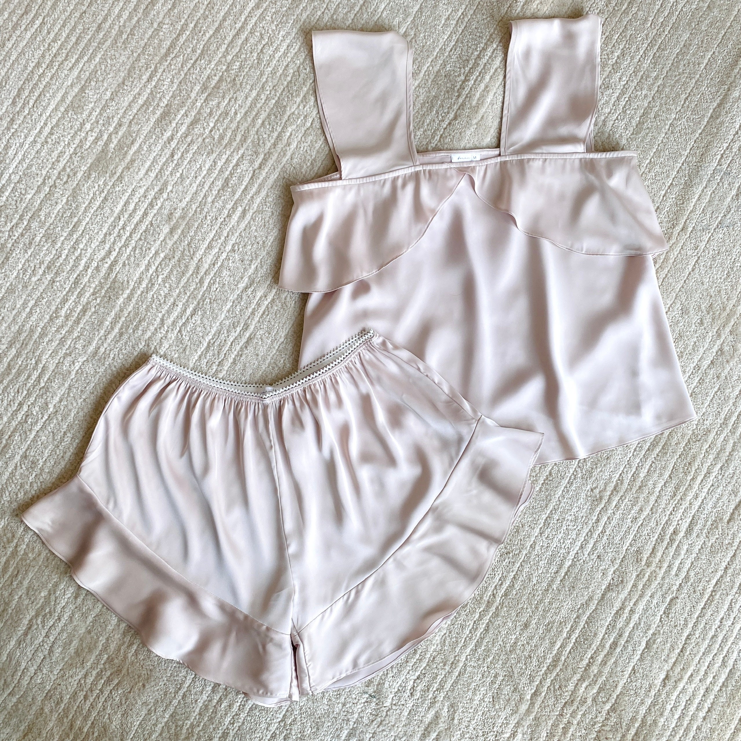 Satin Cami Pajama Set Bridesmaid & Bridal Shower Gift Women's Loungewear KRIS