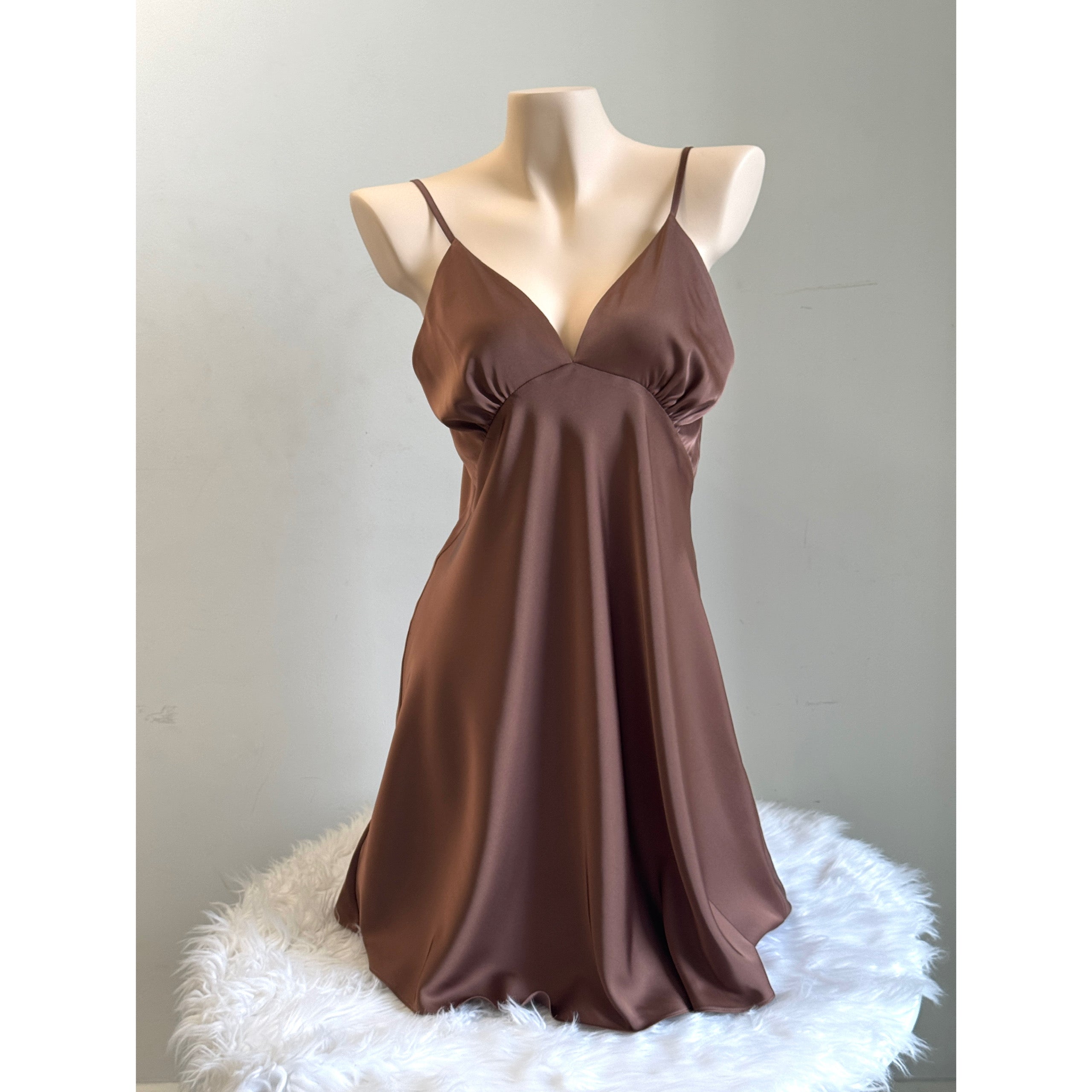 Satin Slip Dress Bridal Nightgown Women's Sleepwear Bridesmaid Gift Kevacup1