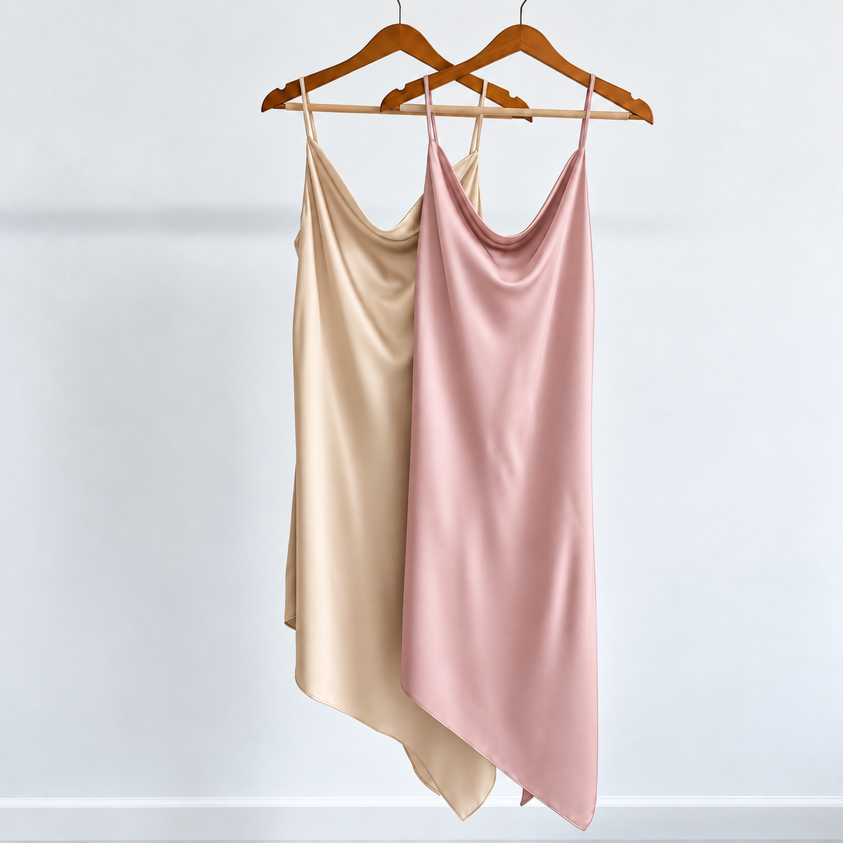 Karina Satin Maxi Slip Dress – Cowl Neck, Open Back, Romantic Sleepwear, Gift for Her