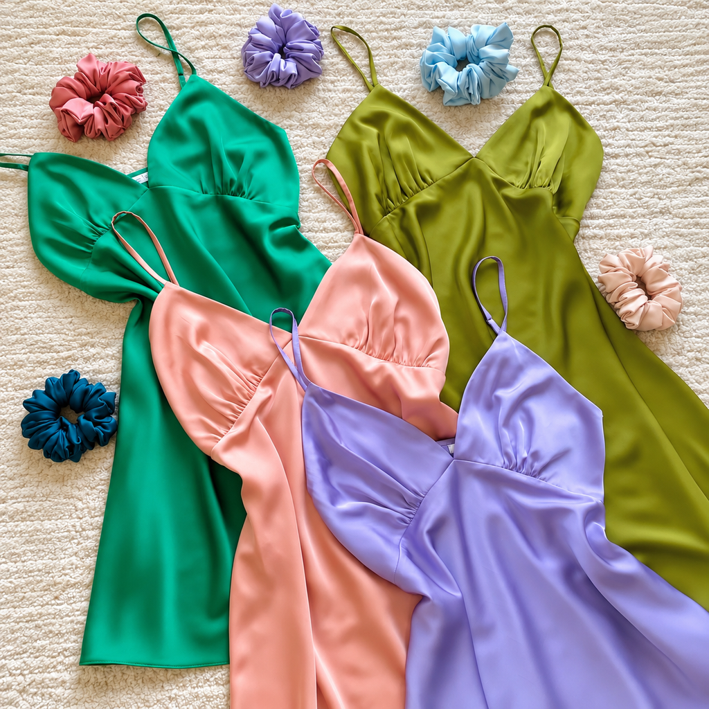 Satin Slip Dress Women's Sleepwear Bridesmaid Nightgown Kevacup1