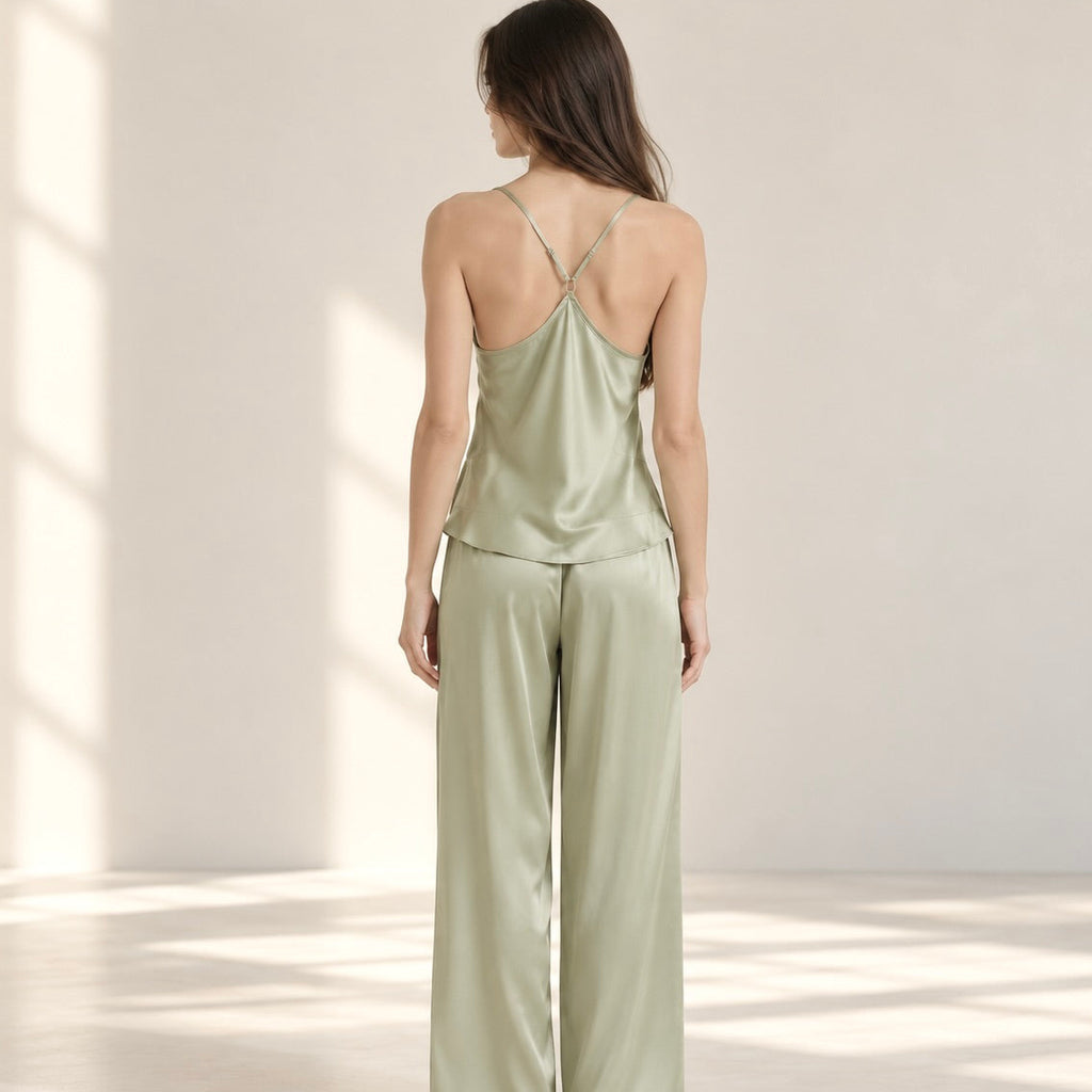 Silky Satin Camisole Pajama Set | Elegant  Sleepwear Set- LAYLALSET