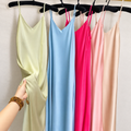 Melanie Silky Satin Maxi Slip Dress, Women Summer Cami Dress, Bridesmaid Outfit