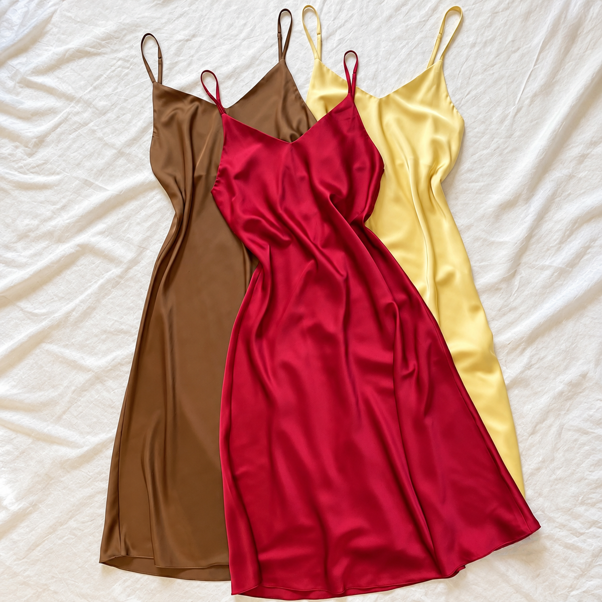 Melanie Silky Satin Maxi Slip Dress, Women Summer Cami Dress, Bridesmaid Outfit