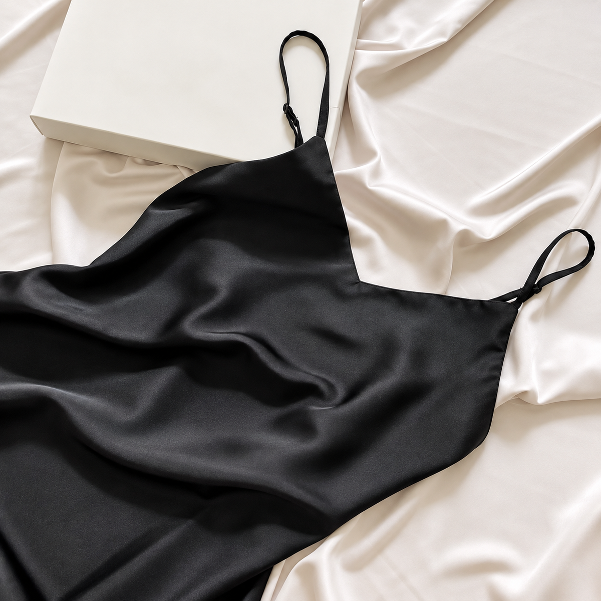 Melanie Silky Satin Maxi Slip Dress – Elegant Long Nightgown
