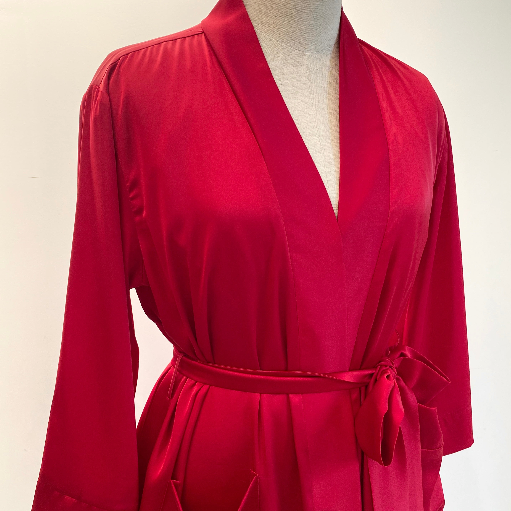 Romantic Satin Slip Dress & Robe  - RobeCup01