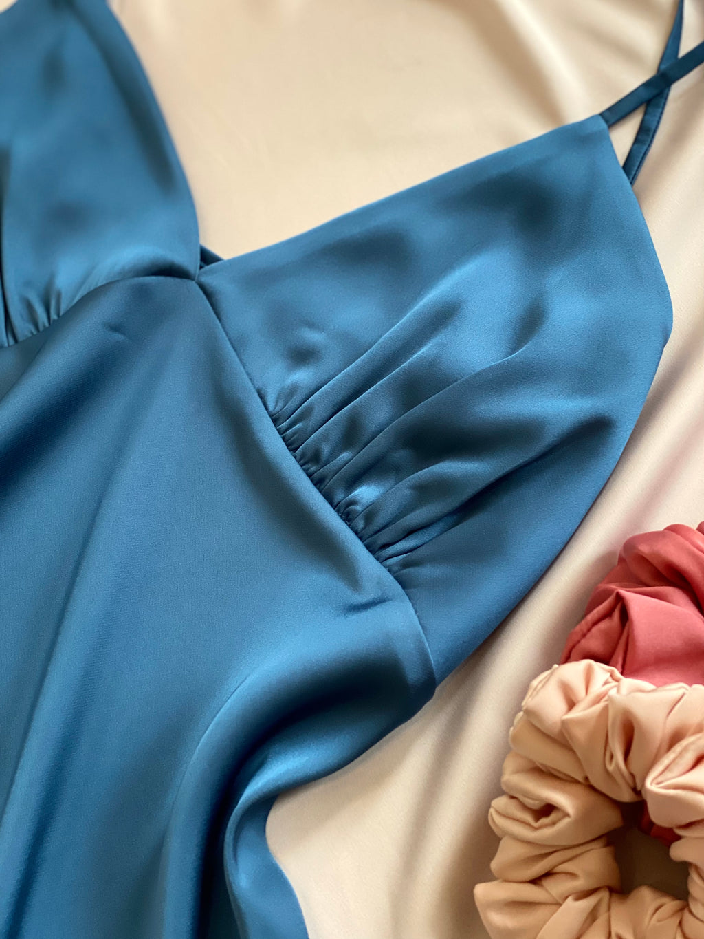 Burnt Orange Satin Slip Dress Cami Nightdress Kevacup1