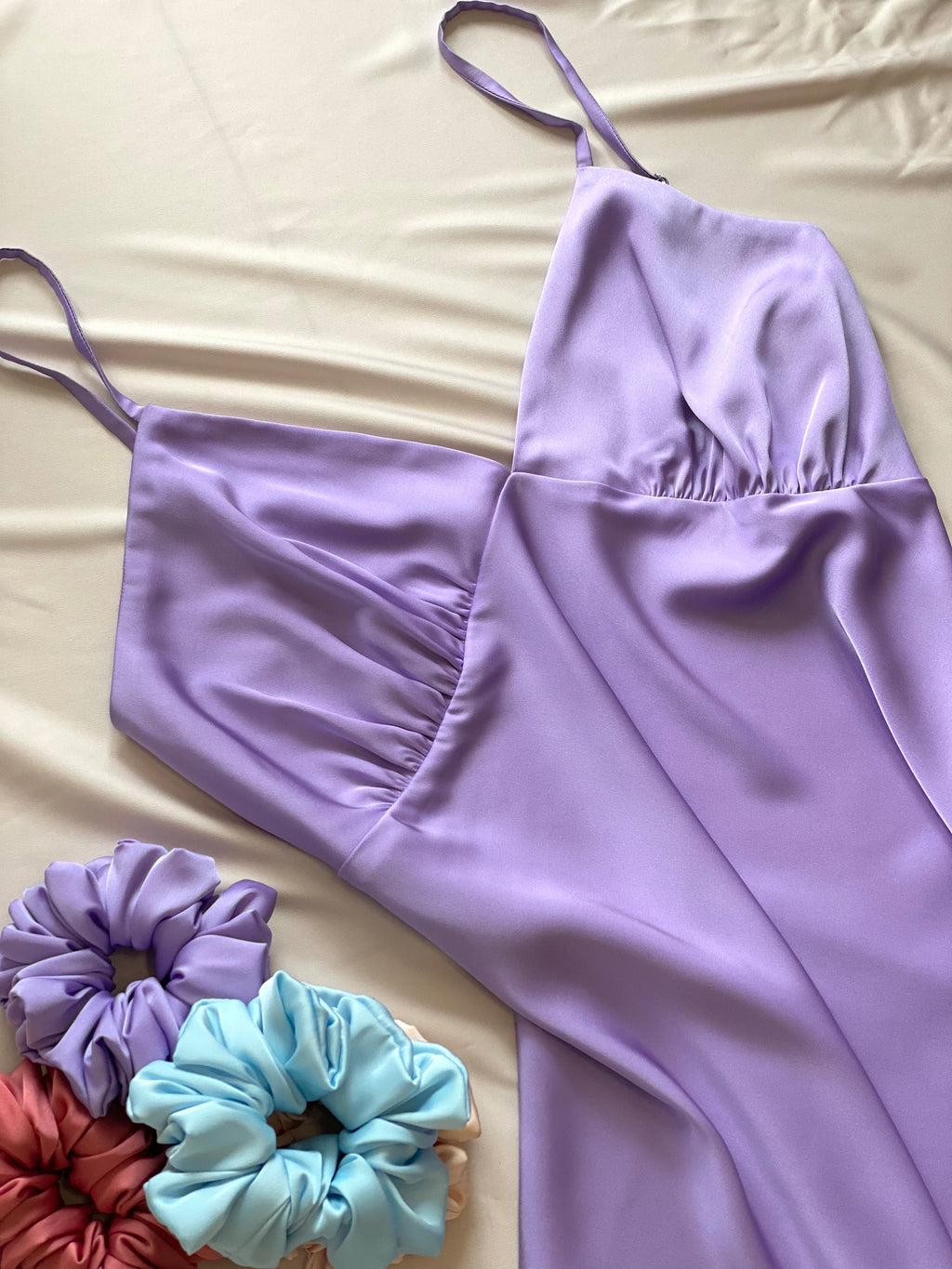 Pink Satin Slip Dress Custom Colors Cami Nightgown Romantic Mini Dress Gift For Her CUP1