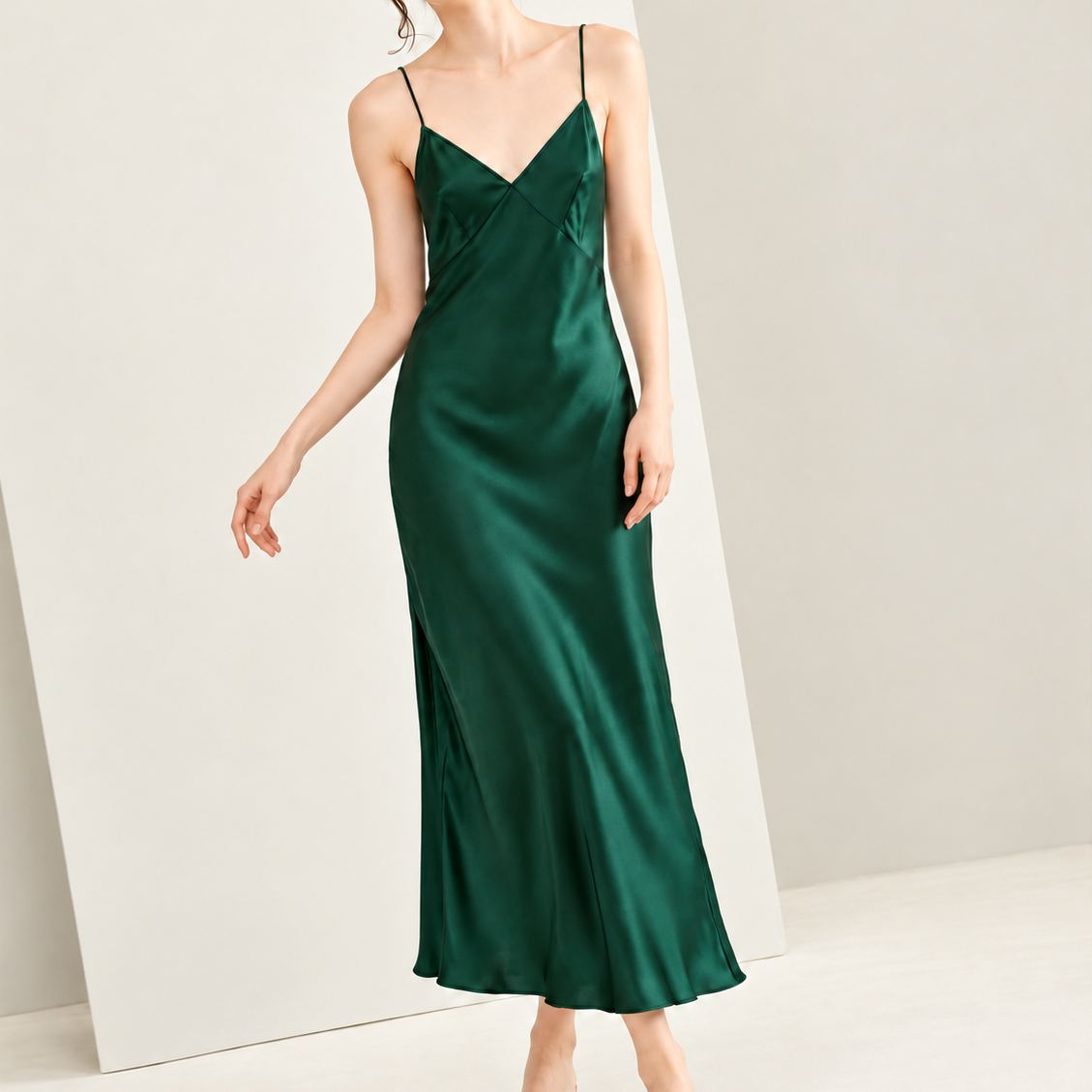 Heavy Weight Satin Maxi Slip Dress | Silky Resort & Party Dress | Pandora