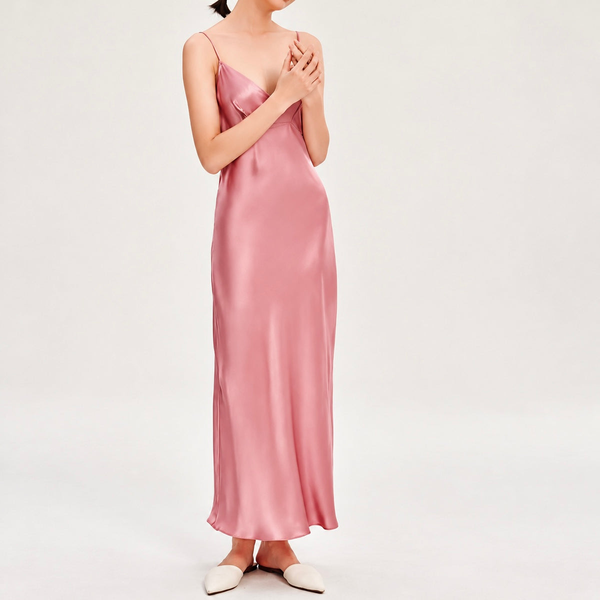 Heavy Weight Satin Maxi Slip Dress | Silky Resort & Party Dress | Pandora