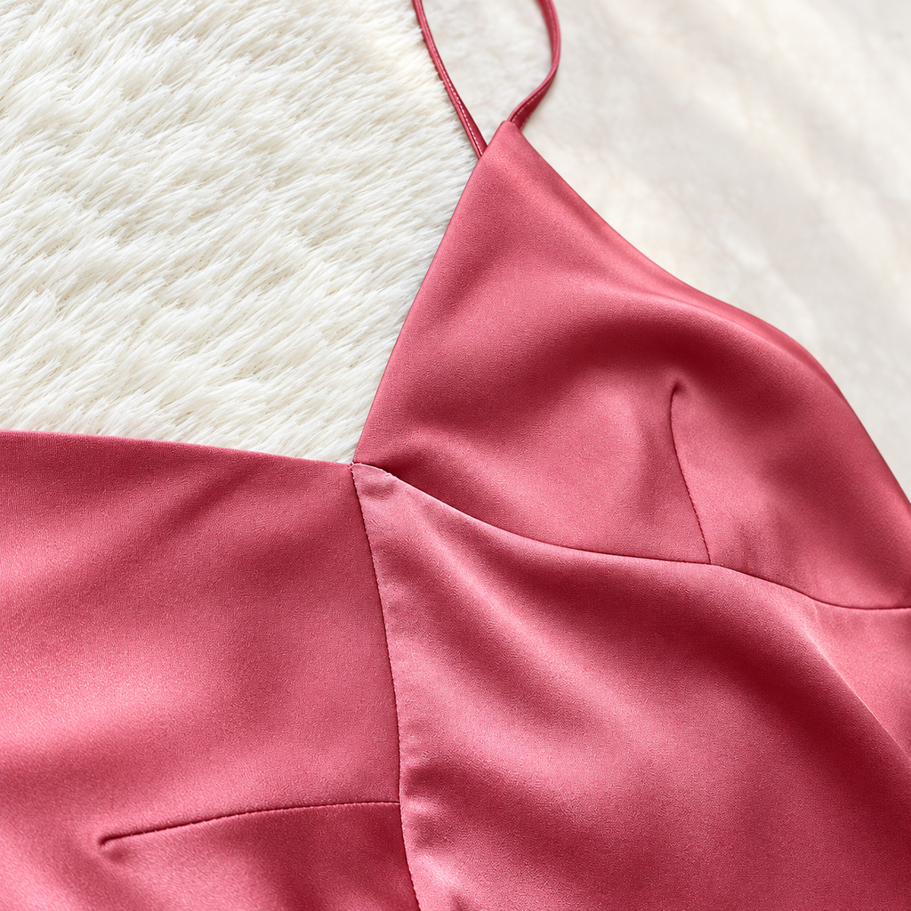 Heavy Weight Satin Maxi Slip Dress | Silky Resort & Party Dress | Pandora