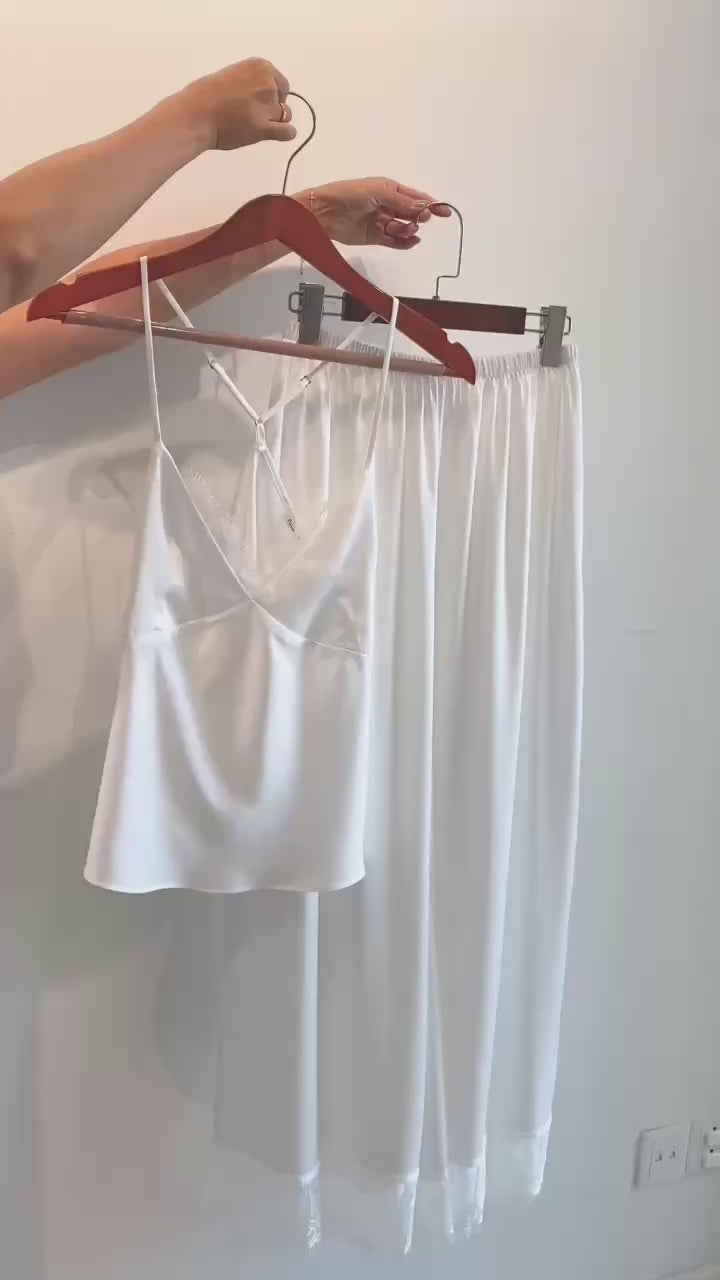 Satin Lace Cami & Pants Set Bridal Pajamas LAYLILSET