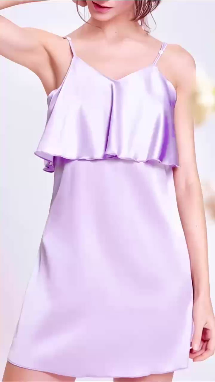 Cara Satin Slip Dress Bridesmaid Gift& Elegant Sleepwear