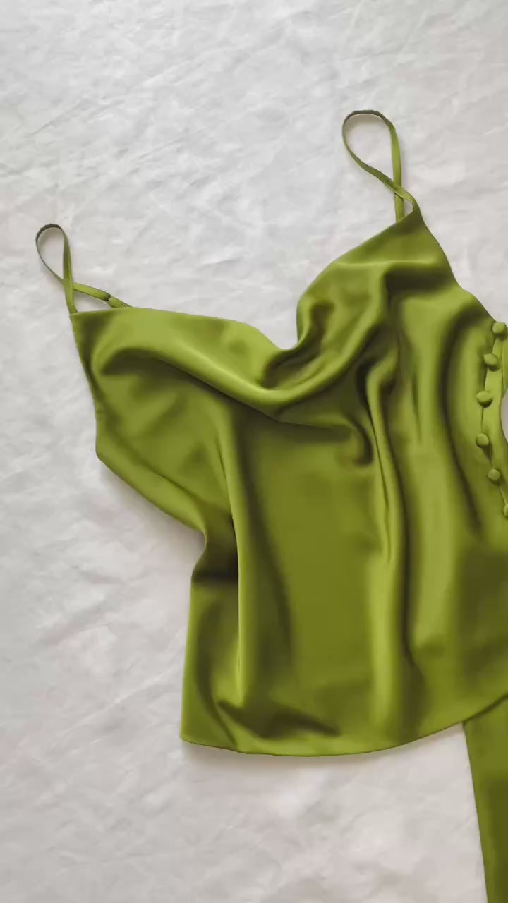 Alva Cowl Neck Camisole Pajama Set