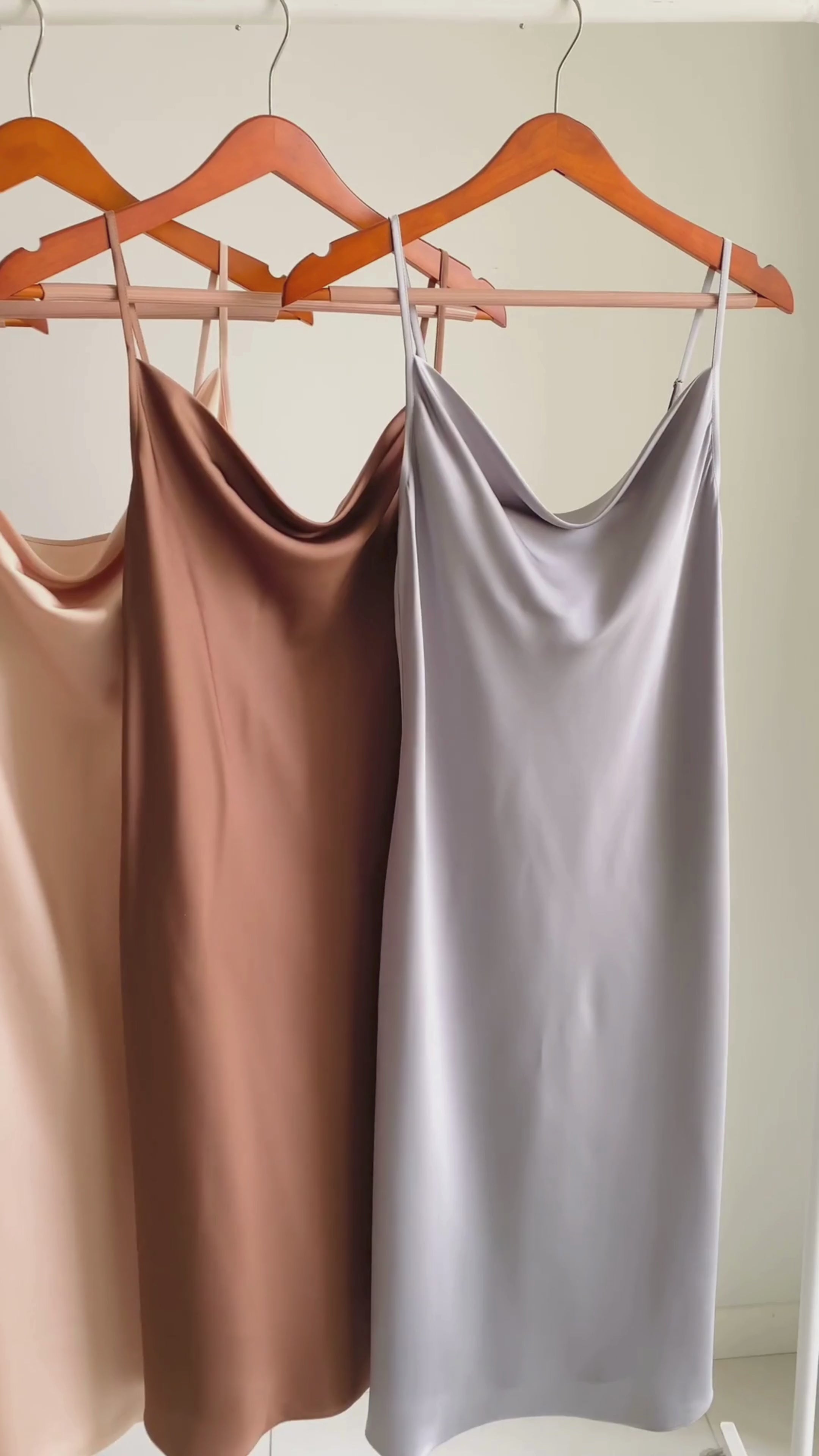 DRDO2 Cowl Neck Silky Dress, Bridesmaid Dress