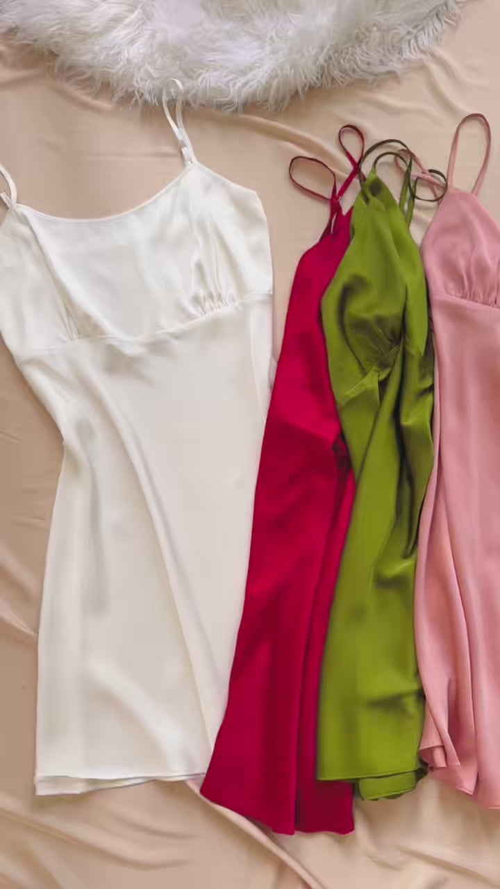 Satin Slip Dress Silky Cami Nightgown Gift For Her JESSIE