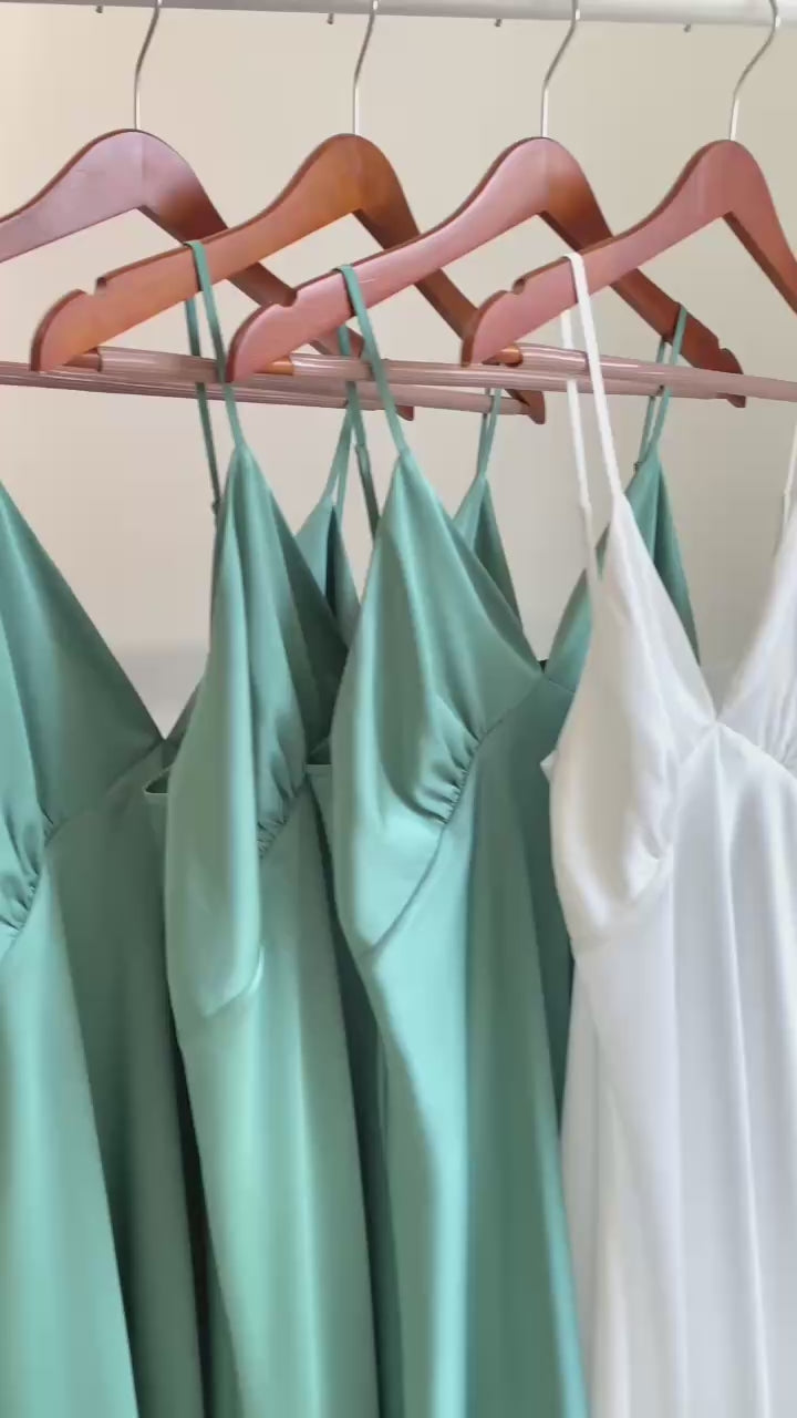 Satin Slip Dress Bridesmaid Nightgown Bridal Party Gifts Kevacup1