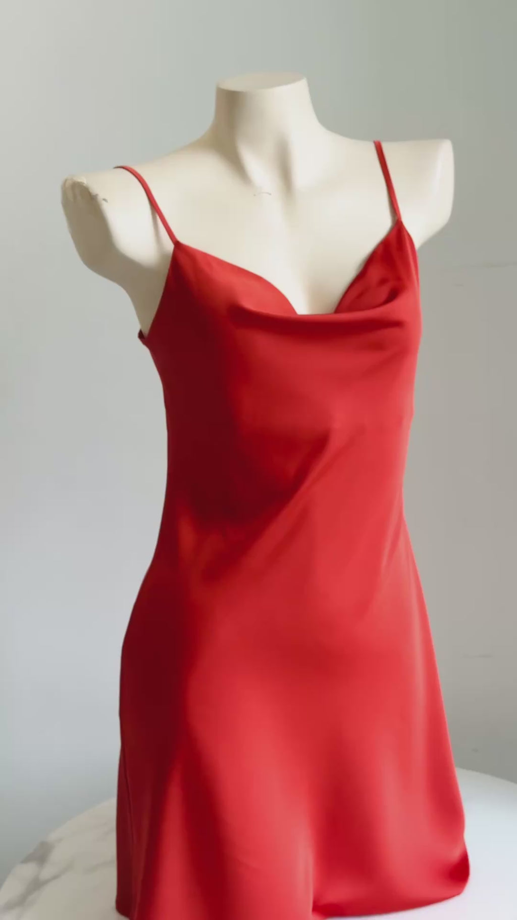 Cowl Neck Slip Dress Silky Sleepwear Cami Nightgown for Women | Mini Mirabel