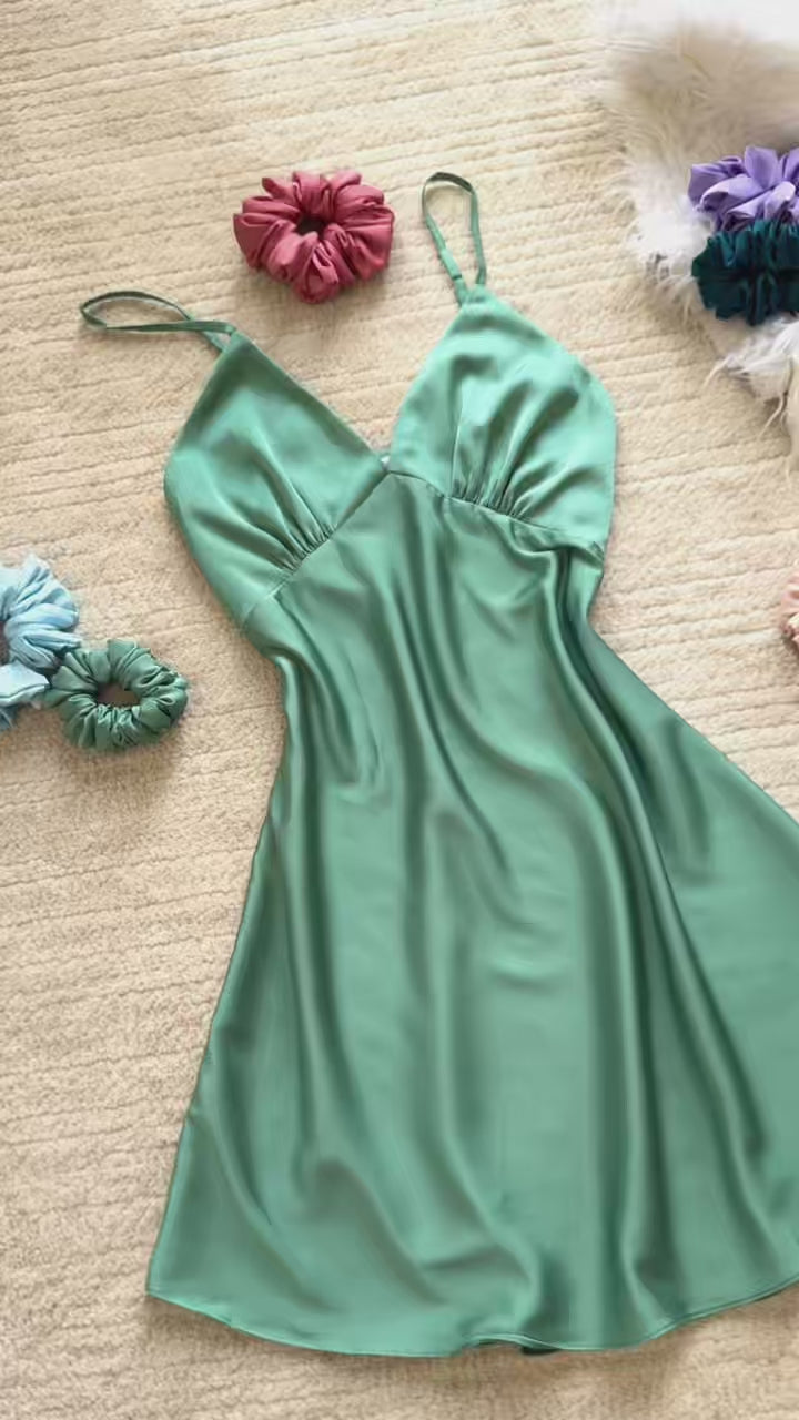 Cami Nightgown Bridal Party Bridesmaid Gift Women's Sleepwear Satin Robe
