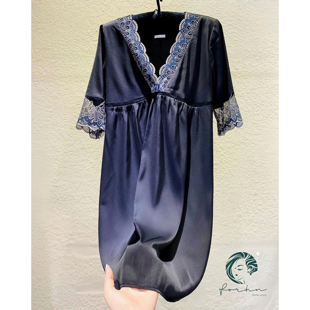 Mila Satin Lace Slip Dress, Women’s Slip Dress, Romantic Nightdress