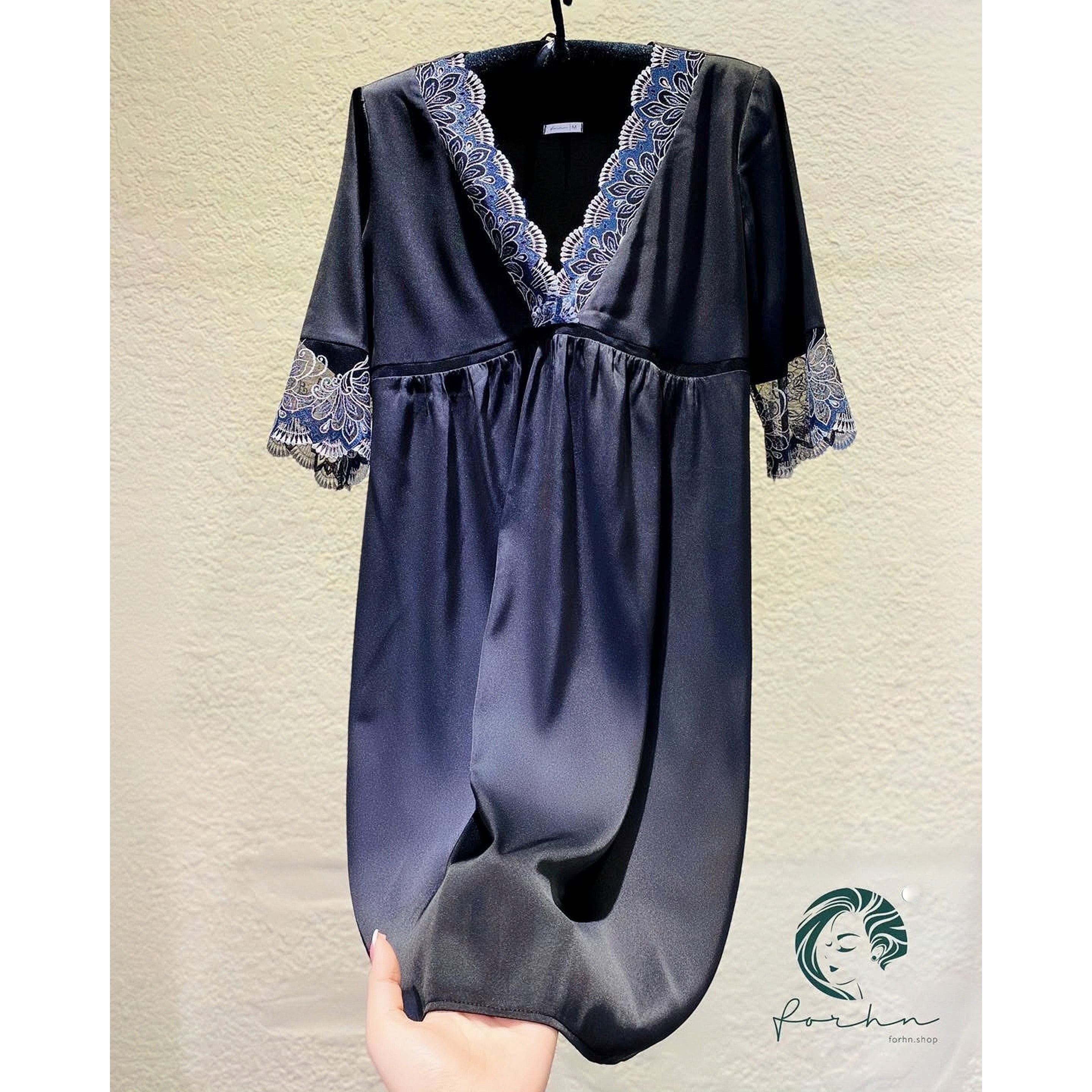 Mila Satin Lace Slip Dress, Women’s Slip Dress, Romantic Nightdress