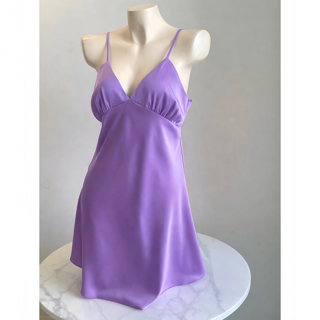 Satin Slip Dress Bridal Nightgown Women's Sleepwear Bridesmaid Gift Kevacup1
