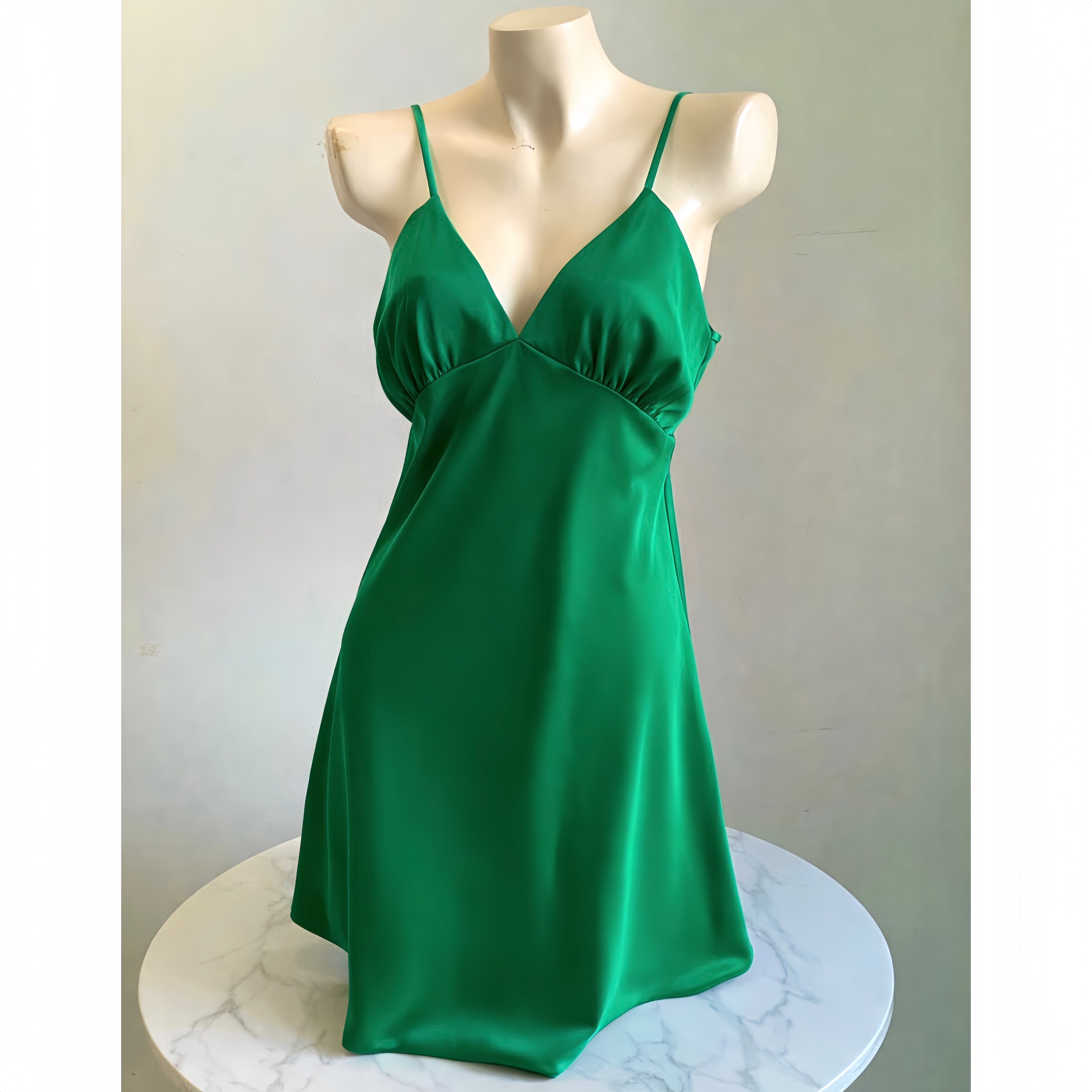 Satin Slip Dress Cami Nightgown Bridesmaid Gift Women's Sleepwear Kevacup1