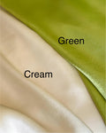 Ivory Satin Pants, Handmade Wide Leg Silky Trousers For Women