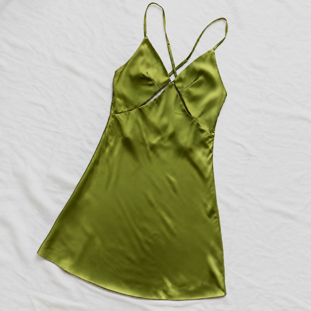 Satin Nightgown & Robe Set – Deep V Cutout Mini Sleep Dress - TINY CAILA SET