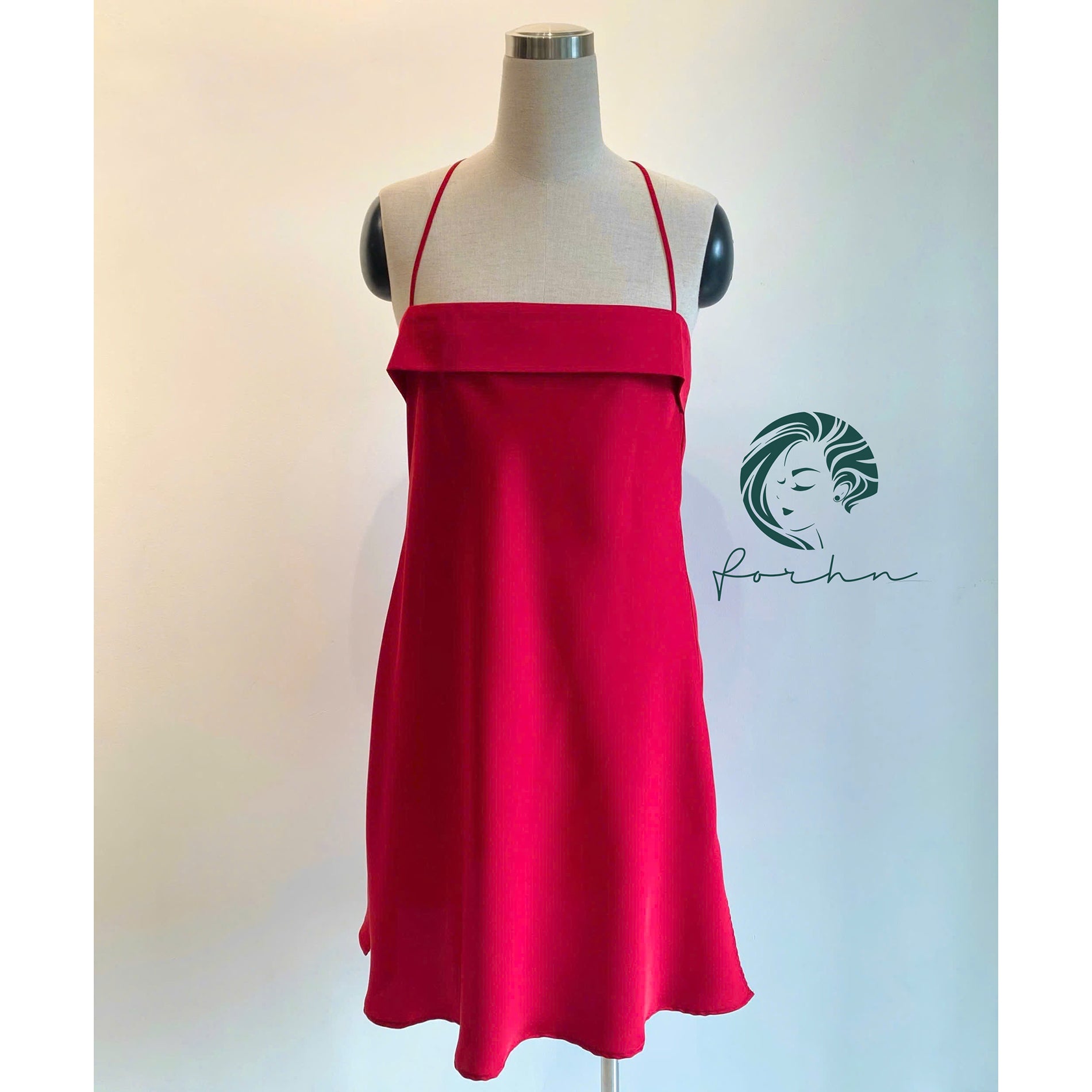 Backless Satin Slip Dress Open Back Cami Nightgown Sexy Nightdress HAZE