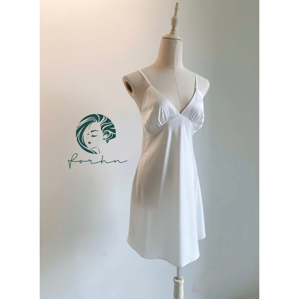 Satin Slip Dress Cami Nightgown Bridesmaid Gift Women's Sleepwear Kevacup1