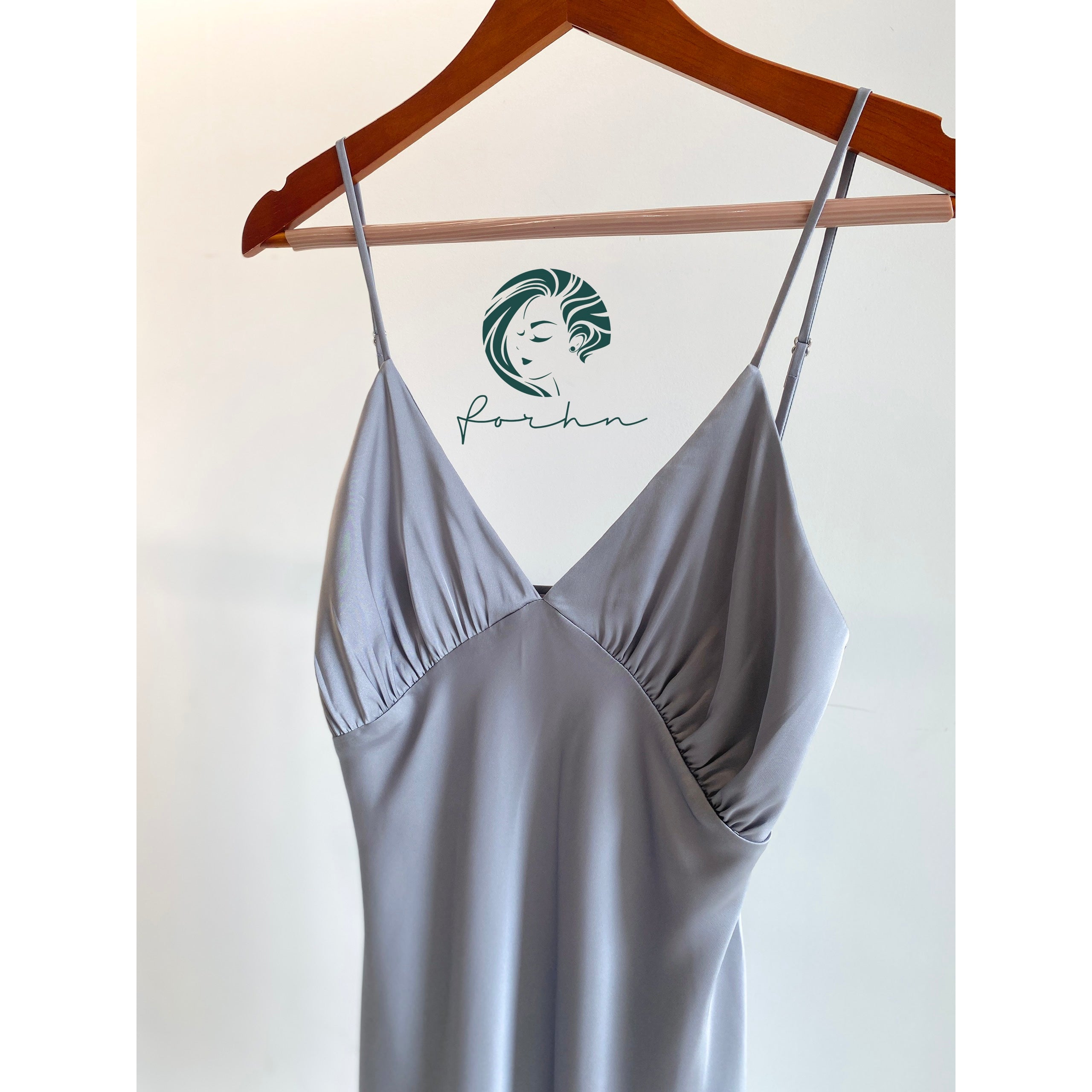 Satin Slip Dress Cami Nightgown Bridesmaid Gift Women's Sleepwear Kevacup1