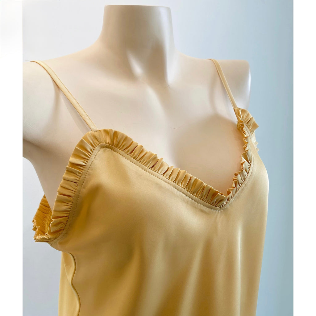Satin Camisole Set: White, Olive Green, SANA Set