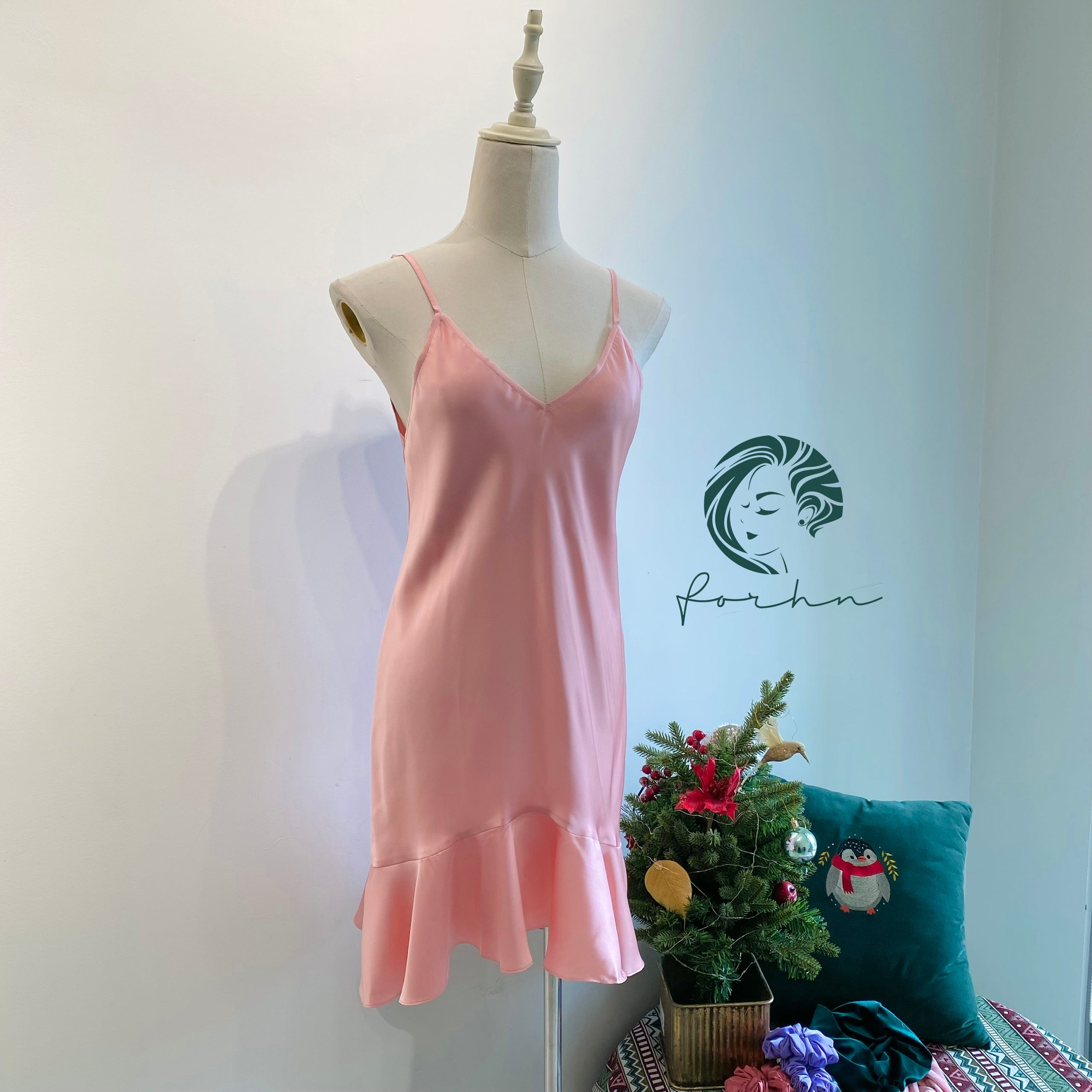 Ami Satin Fishtail Dress, Bridal Nightgown & Elegant Sleepwear