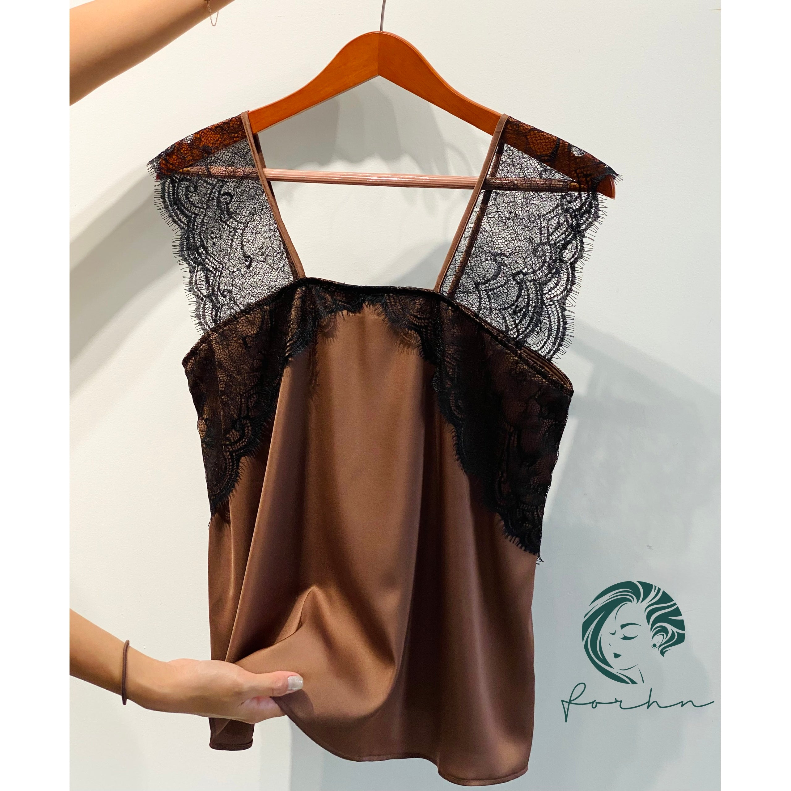 Kristal Long Pants Satin Camisole, Cute Women's Loungewear Pajama Set