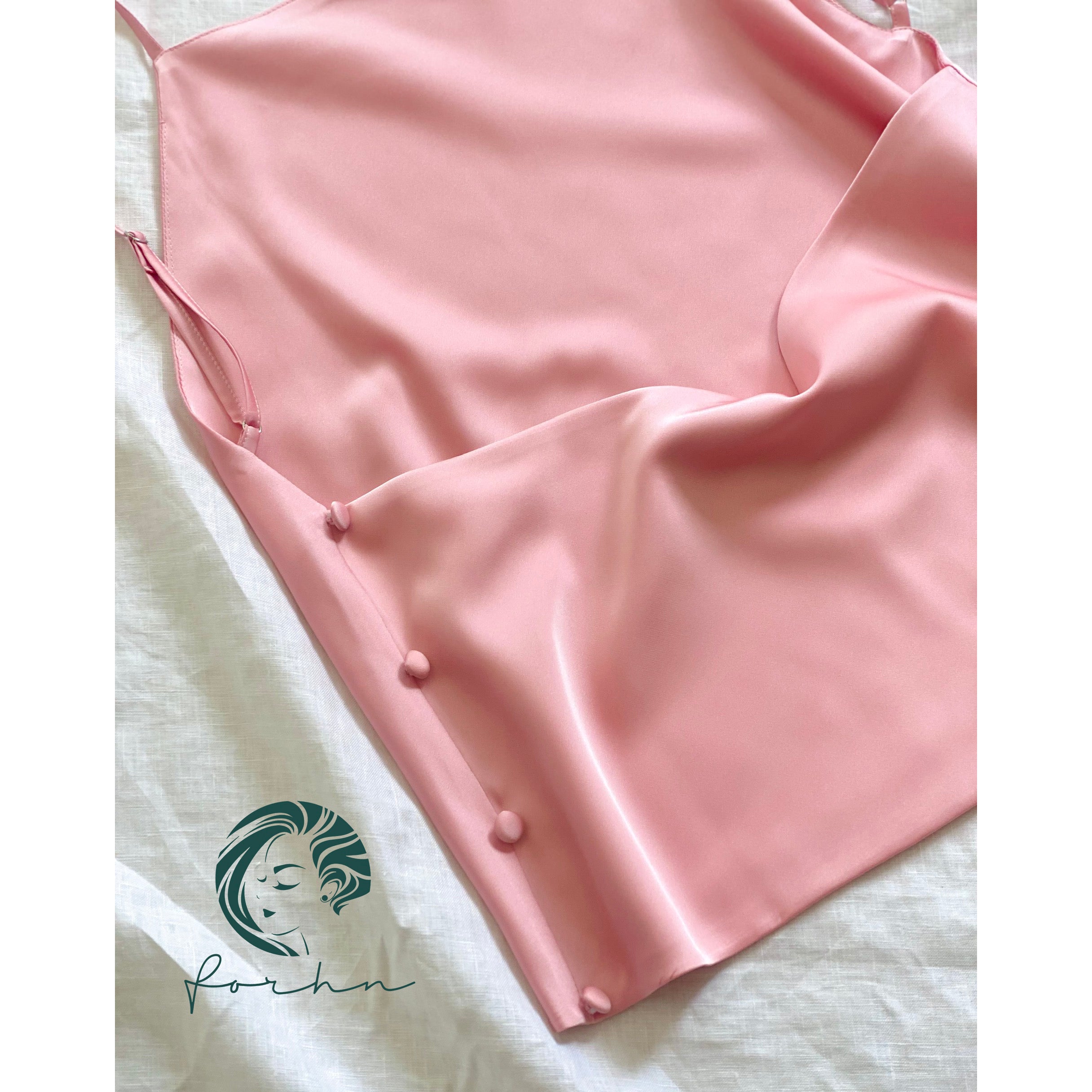 Mia Satin Lounge Set | Backless Cami & Shorts
