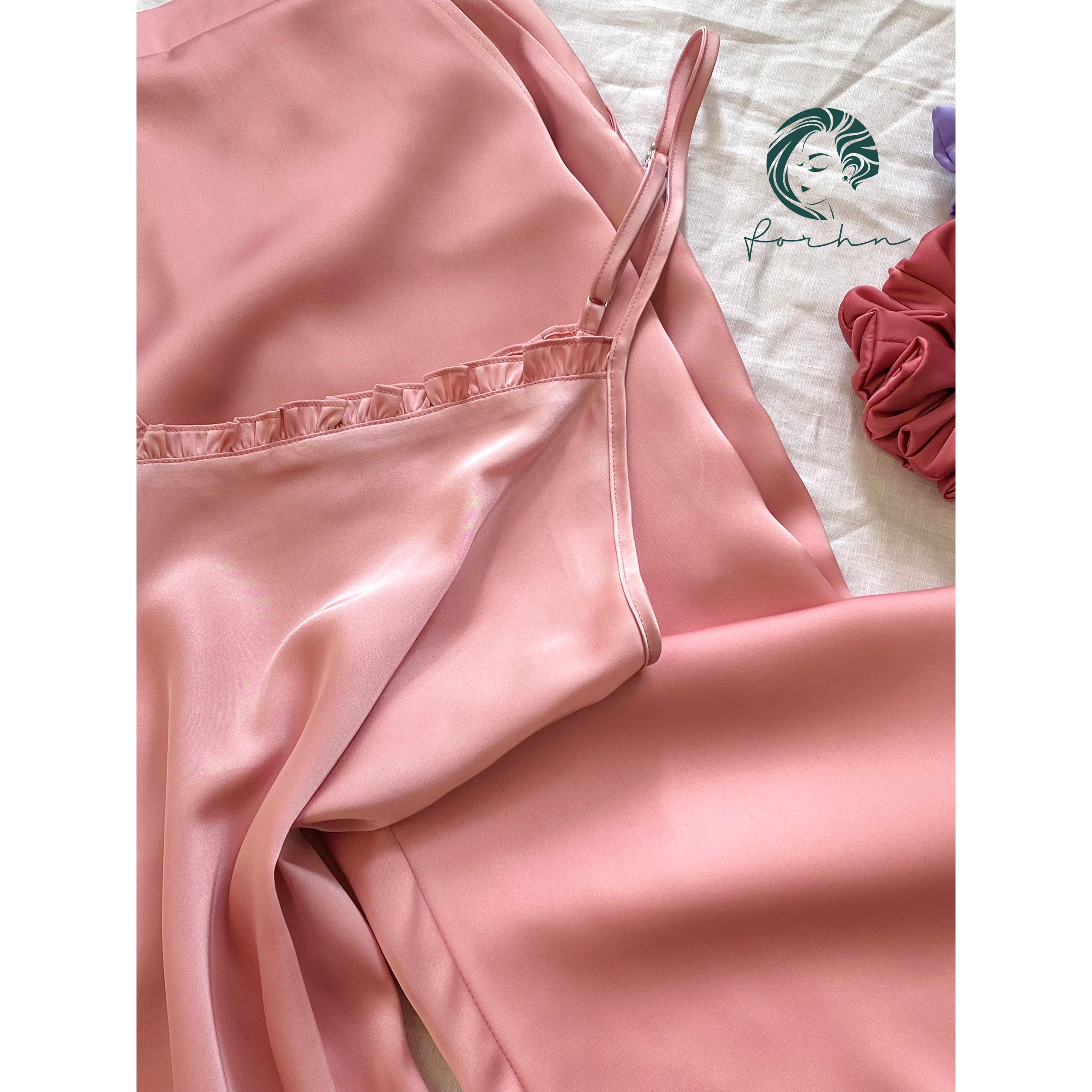 Satin Cami Long Pants Set Women, Bridal Sleepwear, Loungewear Pajama Set MixJulie
