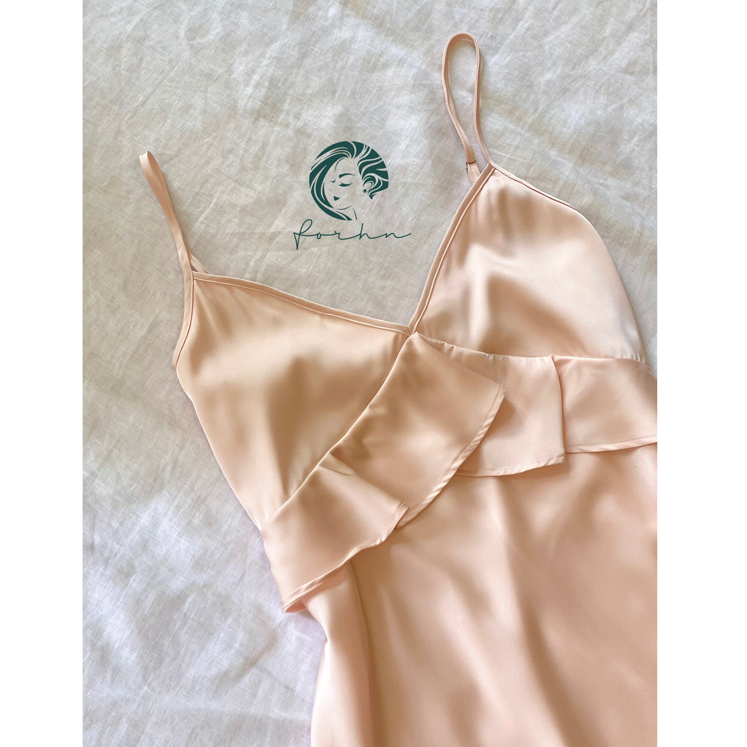 LAVELA Silky Fishtail Slip Dress, Women’s Midi Sleepwear