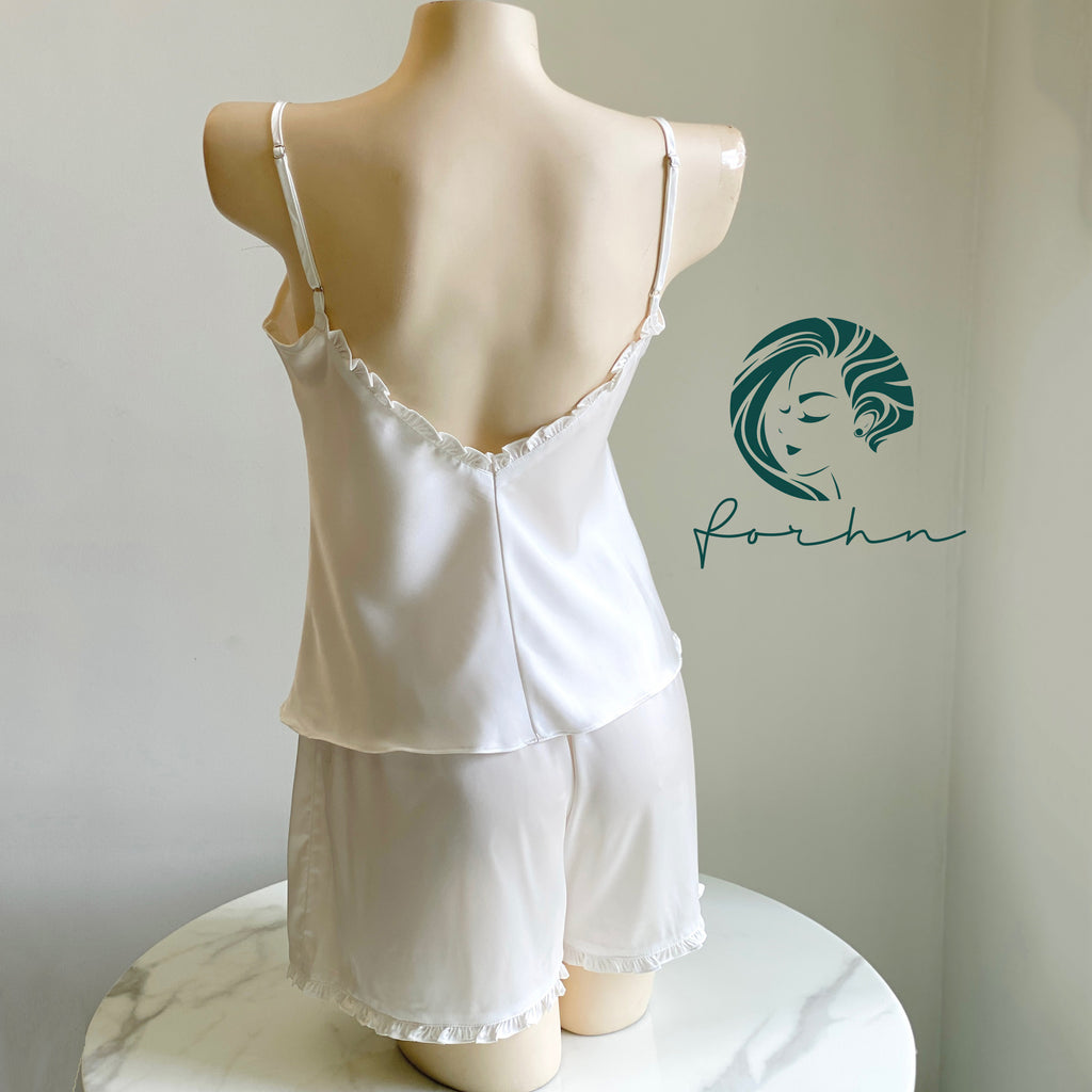 Satin Cami and Shorts: Bridal Party Pajamas, Bride & Bachelorette Gift JULIE